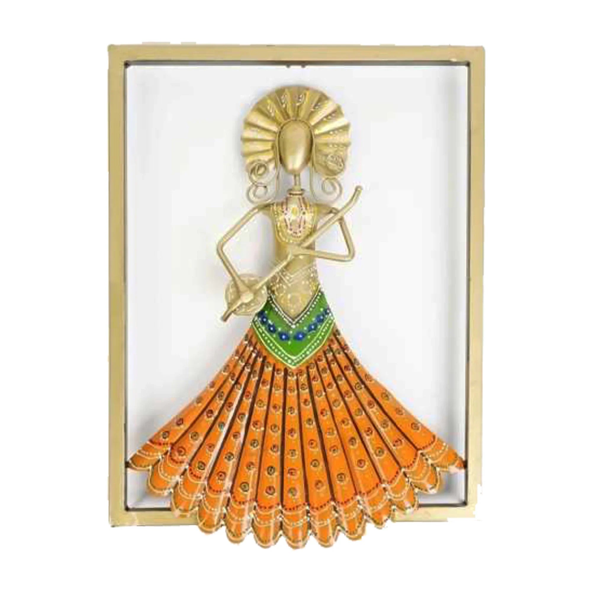 Multicolor Kelbelia Frame – Handcrafted Rajasthani Folk Dance Art