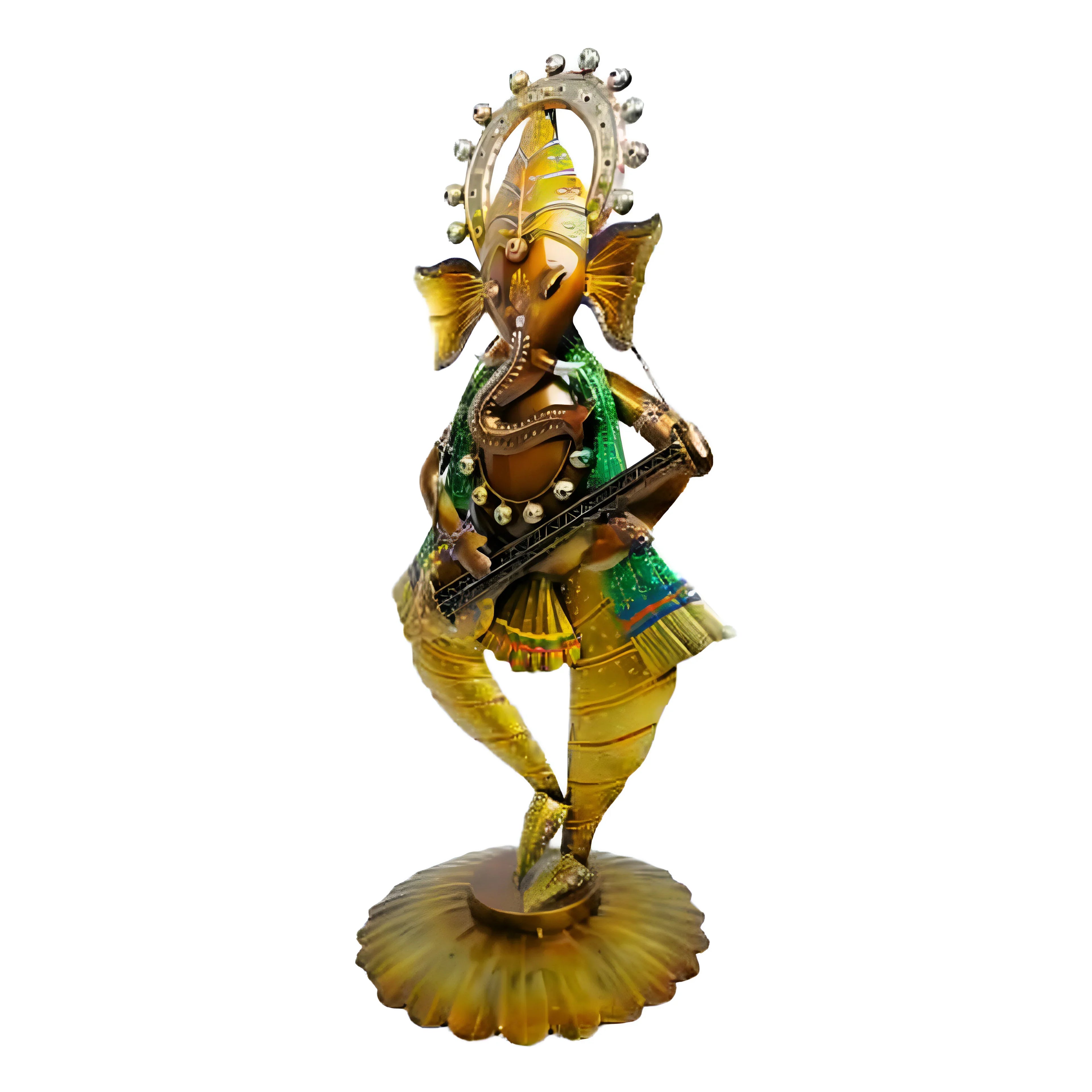 Standing Ganesha with Guitar – Musical Lord Ganesha Decorative Figurine for Home & Gifting