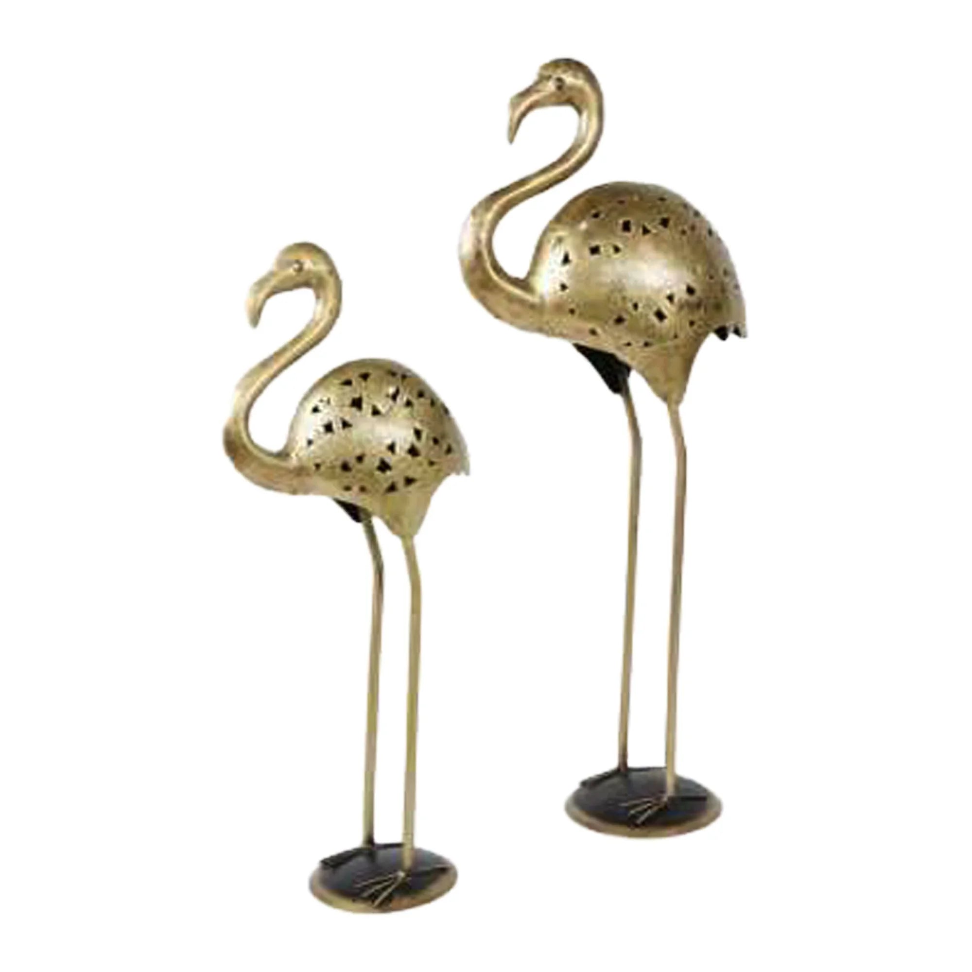 Metal Bagula Tea Light Holders – Set of 2 | Handcrafted Decorative Candle Stands