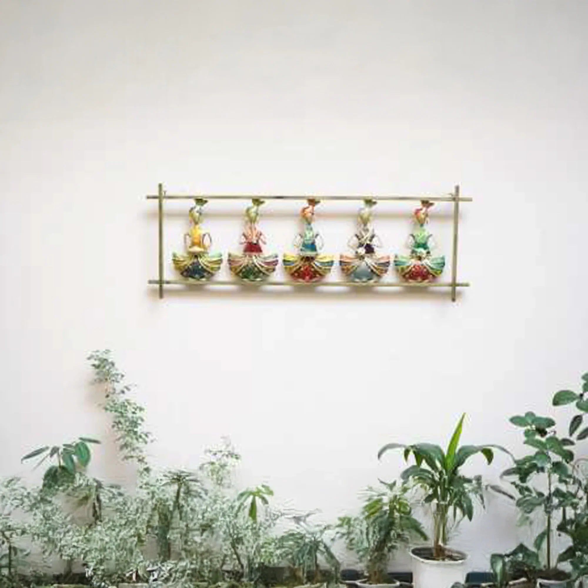 Iron 5 Musician Frame – Handcrafted Rajasthani Folk Art Wall Décor