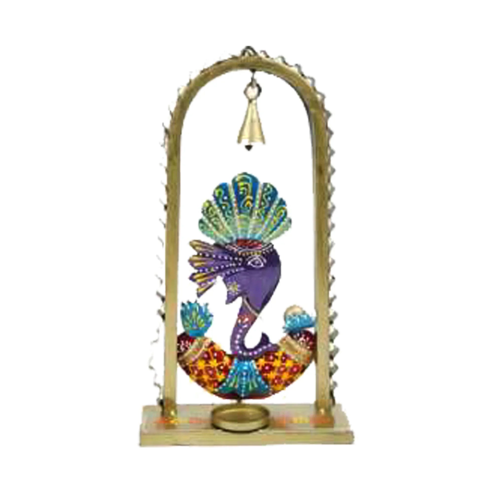 Handcrafted Iron Ganesha Statue with Ornate Arch – Spiritual Home & Temple Décor