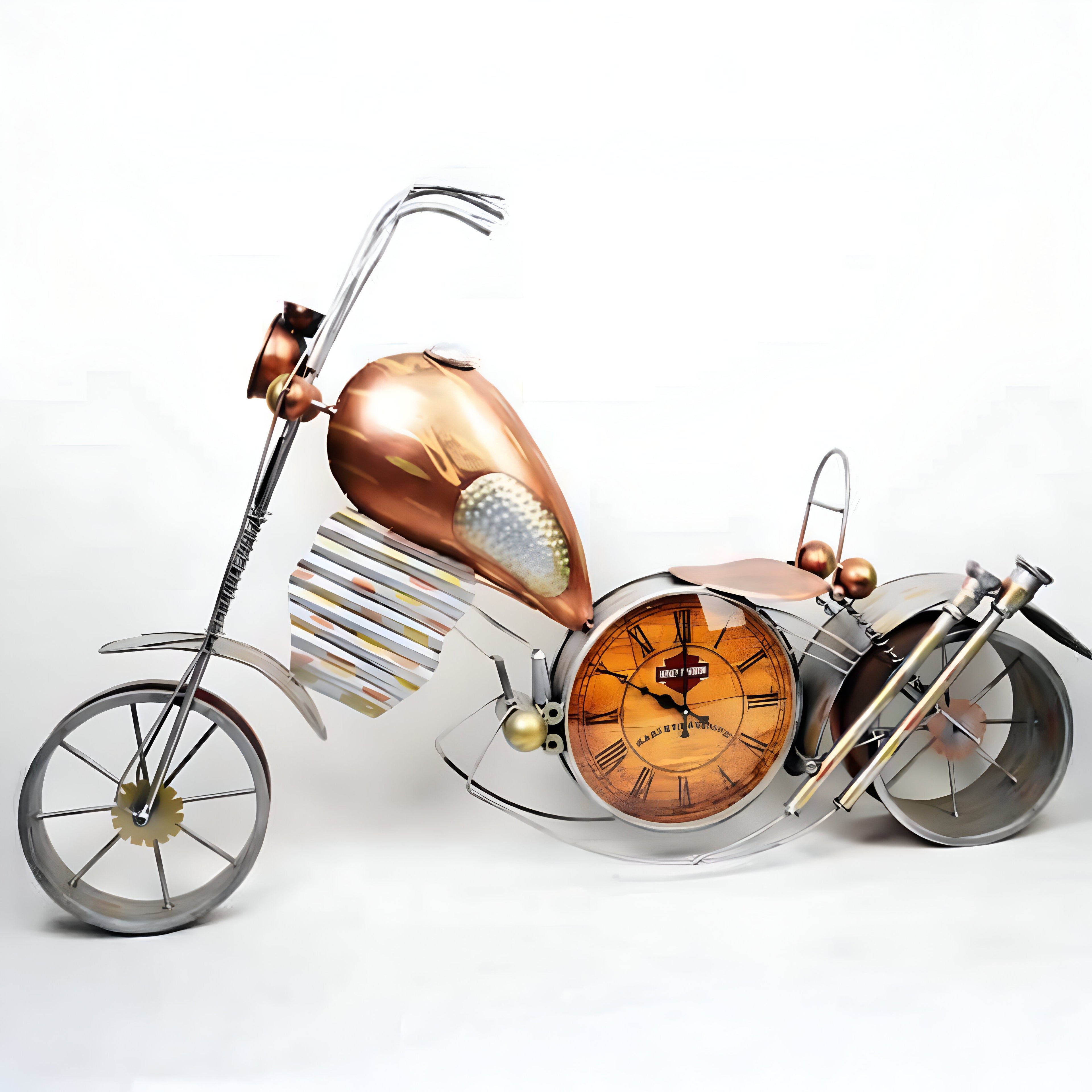 Hardley Big Bike Table Clock – Vintage Motorcycle-Inspired Desk Clock for Home & Office Décor