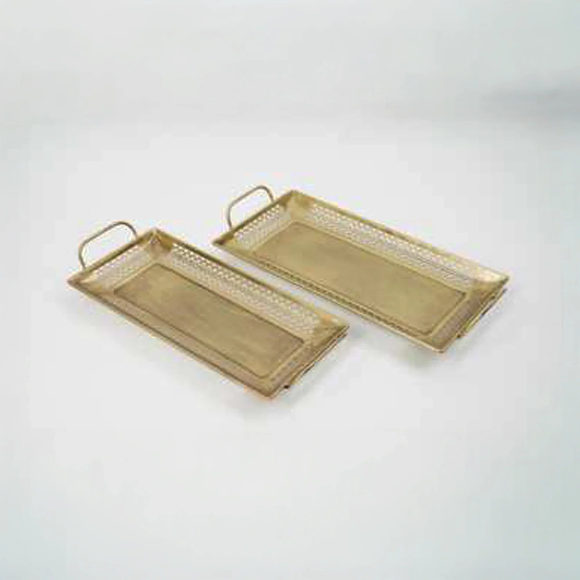 Handcrafted Iron Rectangular Tea Tray – Rustic Serving Tray for Kitchen & Home Decor