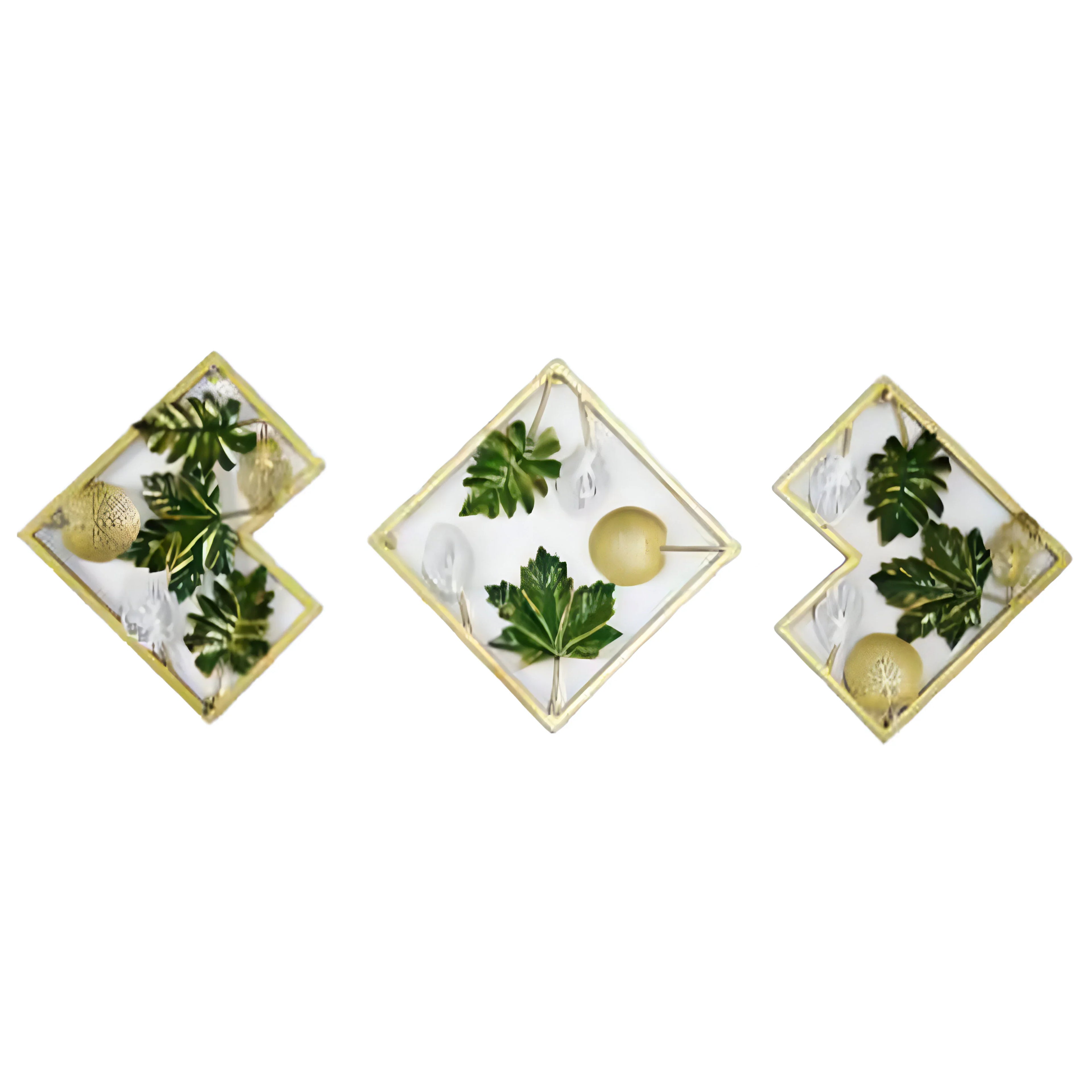 Leaf Frame Set of 3 (S/3) – Botanical Wall Art for Modern Interiors