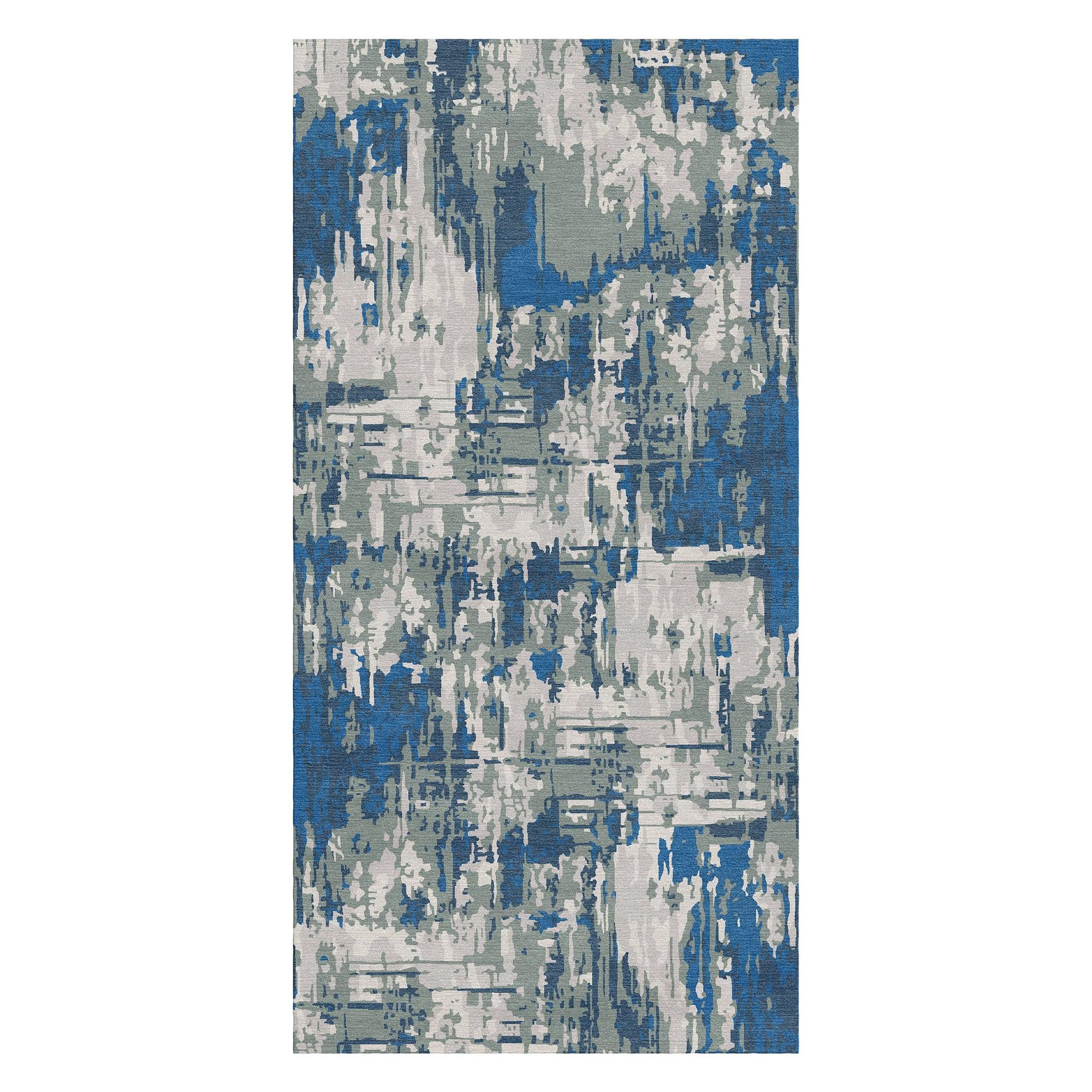 Modern Abstract Rectangular Rug for Living Spaces | F-HT-045