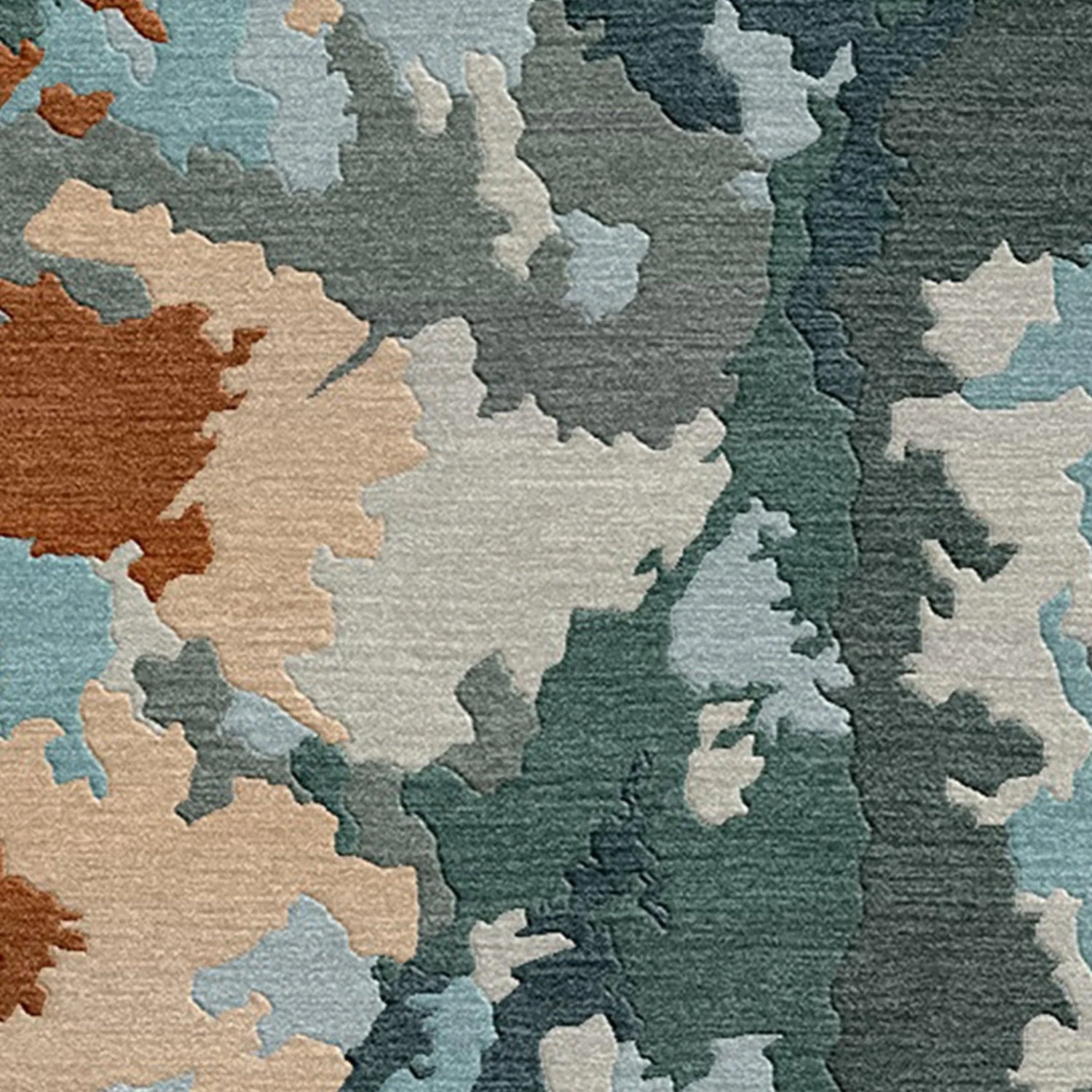 Abstract Round Rug for Living Spaces | F-HT-046