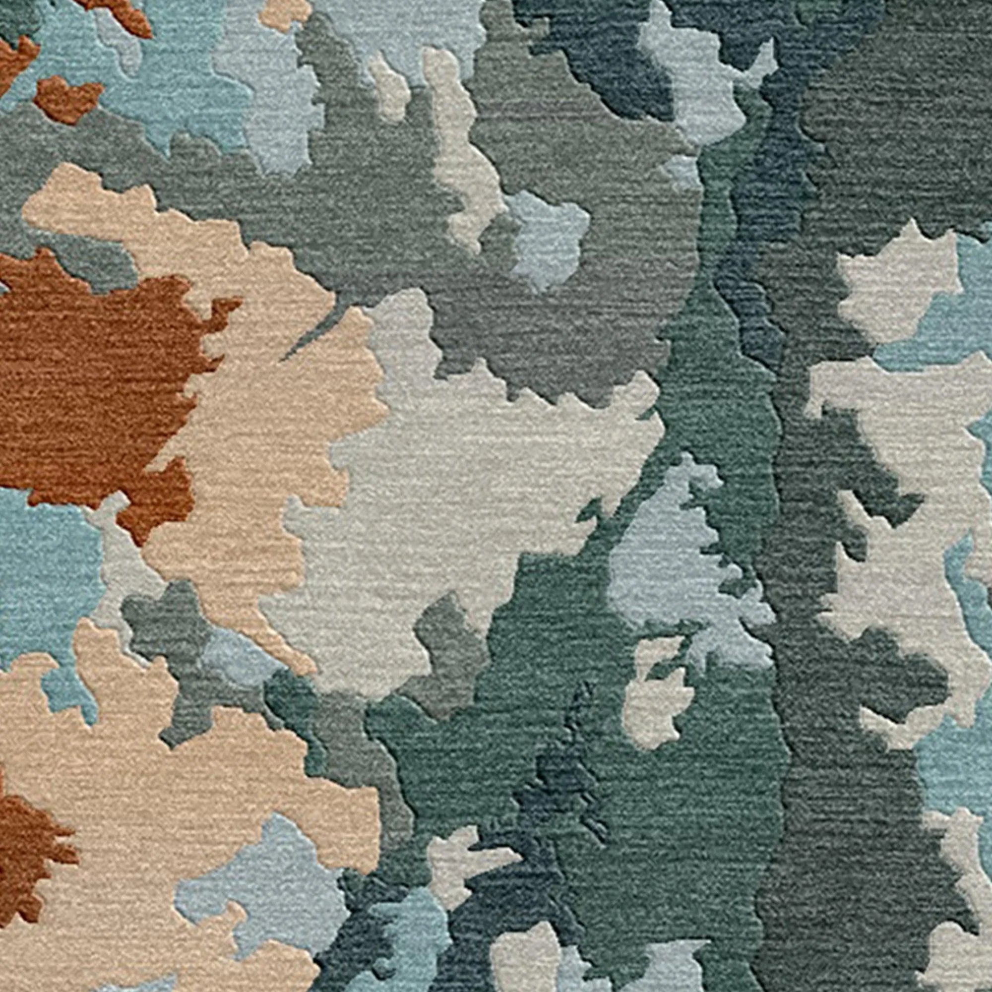 Abstract Round Rug for Living Spaces | F-HT-046