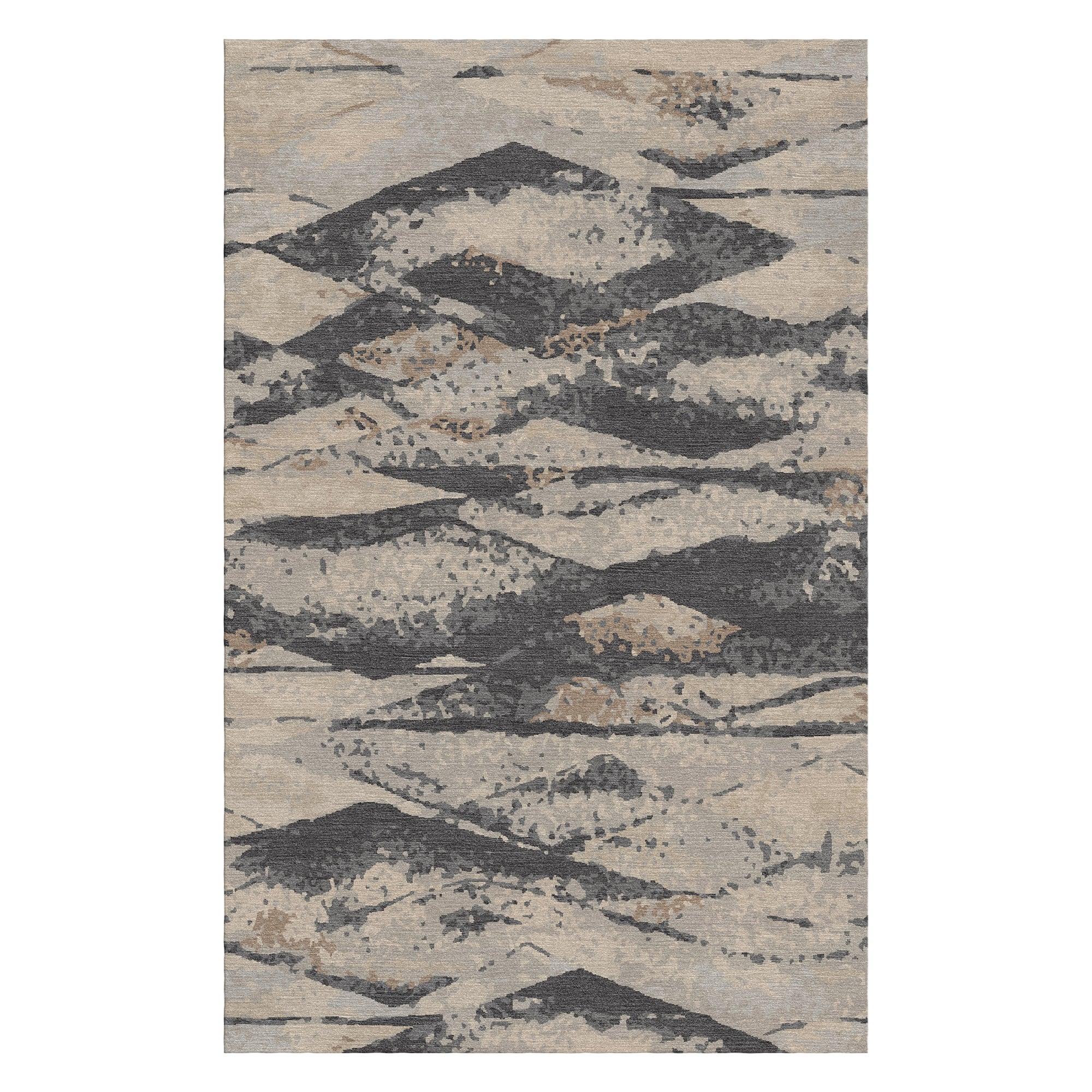 Luxury Abstract Area Rug, Hand Tufted Carpet Rug for Living Spaces | F-HT-041