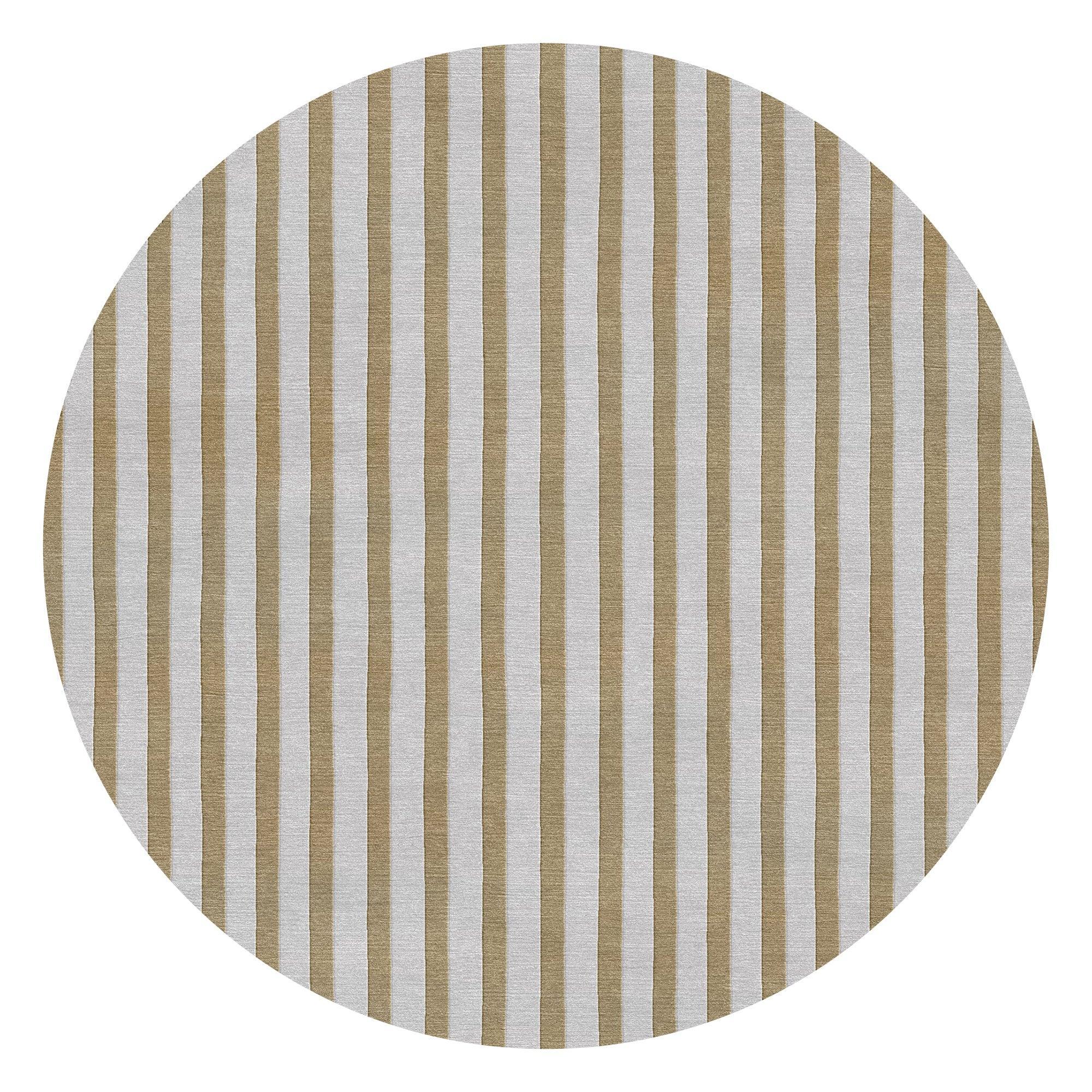 Neutral Modern Round Area Rug, Hand Tufted Carpet Rug for Living Spaces | F-HT-043