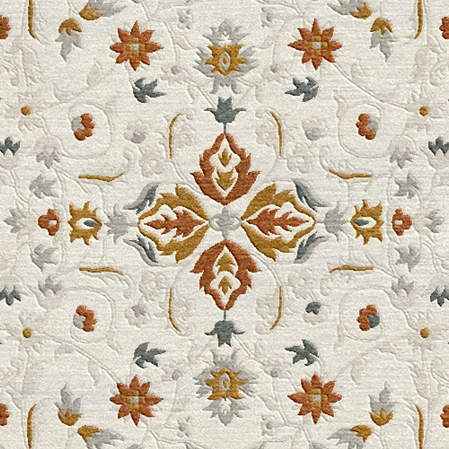 8a5a1e-8b.myshopify.com Cream Traditional Round Rug for Living Spaces | F-HT-028