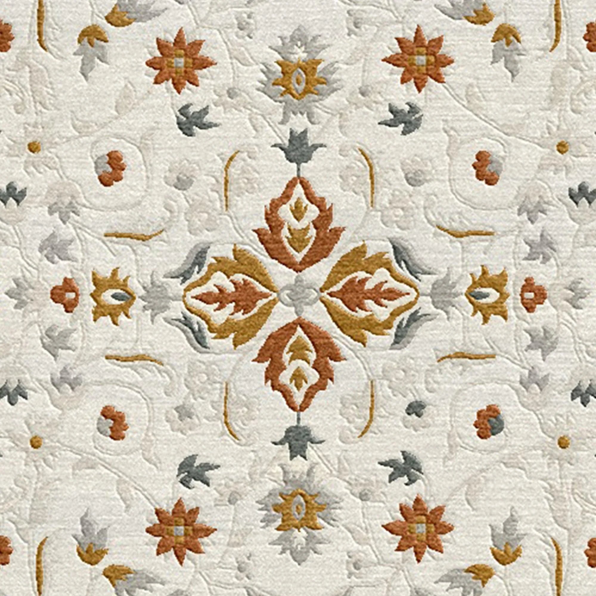 8a5a1e-8b.myshopify.com Cream Traditional Round Rug for Living Spaces | F-HT-028