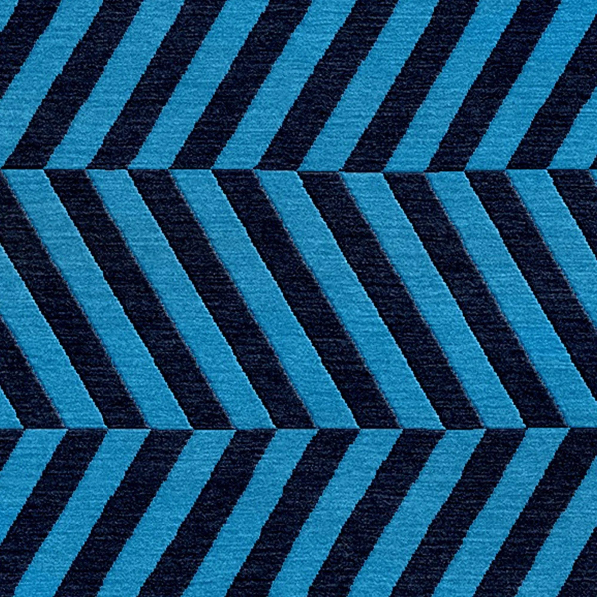8a5a1e-8b.myshopify.com Blue Chevron Wool Hand Tufted Carpet Rug for Living Spaces | F-HT-030