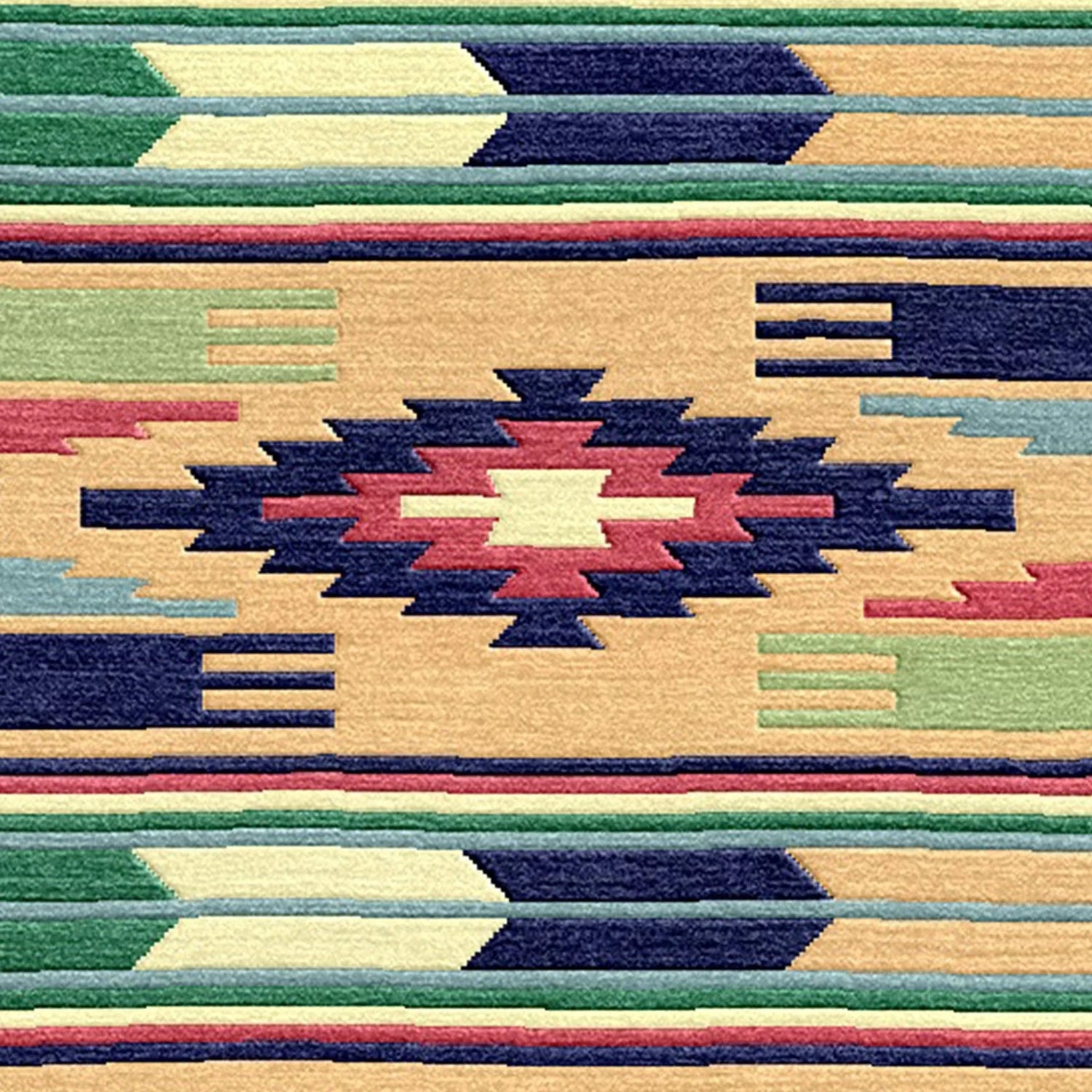 8a5a1e-8b.myshopify.com Multicolor Aztec Geometric Wool Rug for Living Spaces | F-HT-032