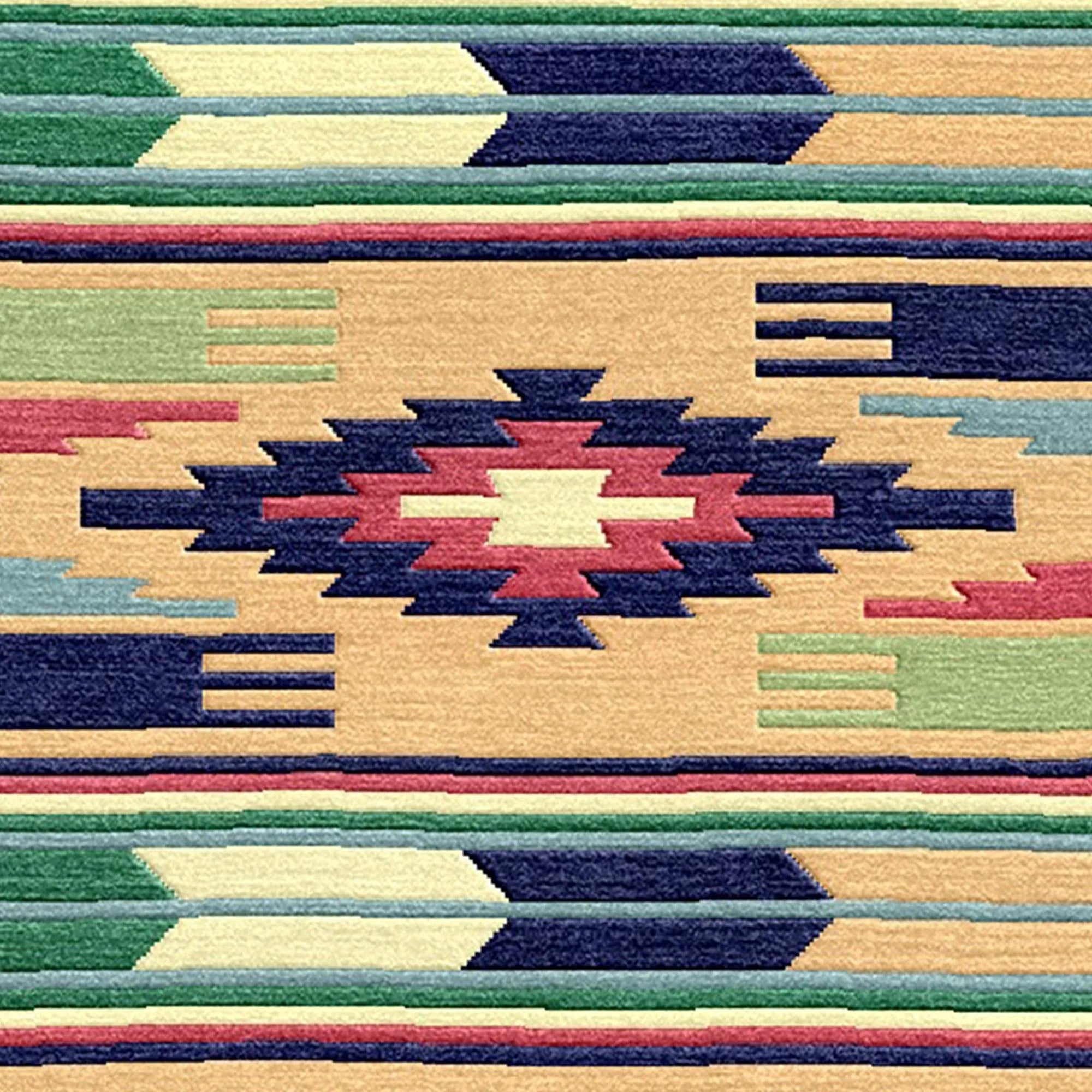 8a5a1e-8b.myshopify.com Multicolor Aztec Geometric Wool Rug for Living Spaces | F-HT-032