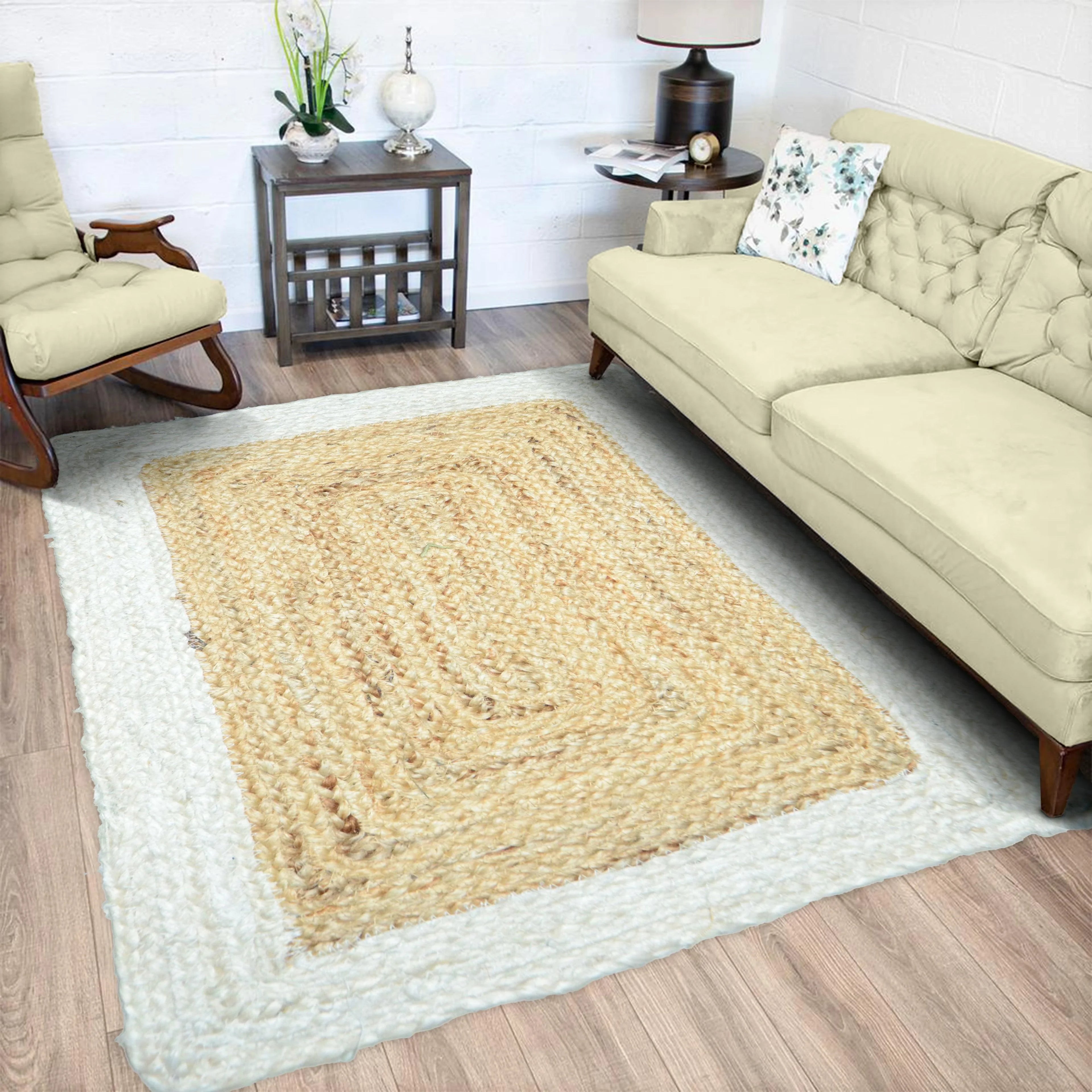 Handmade Jute Braided Rug FAROOKHT Jute Rug F-JU-004