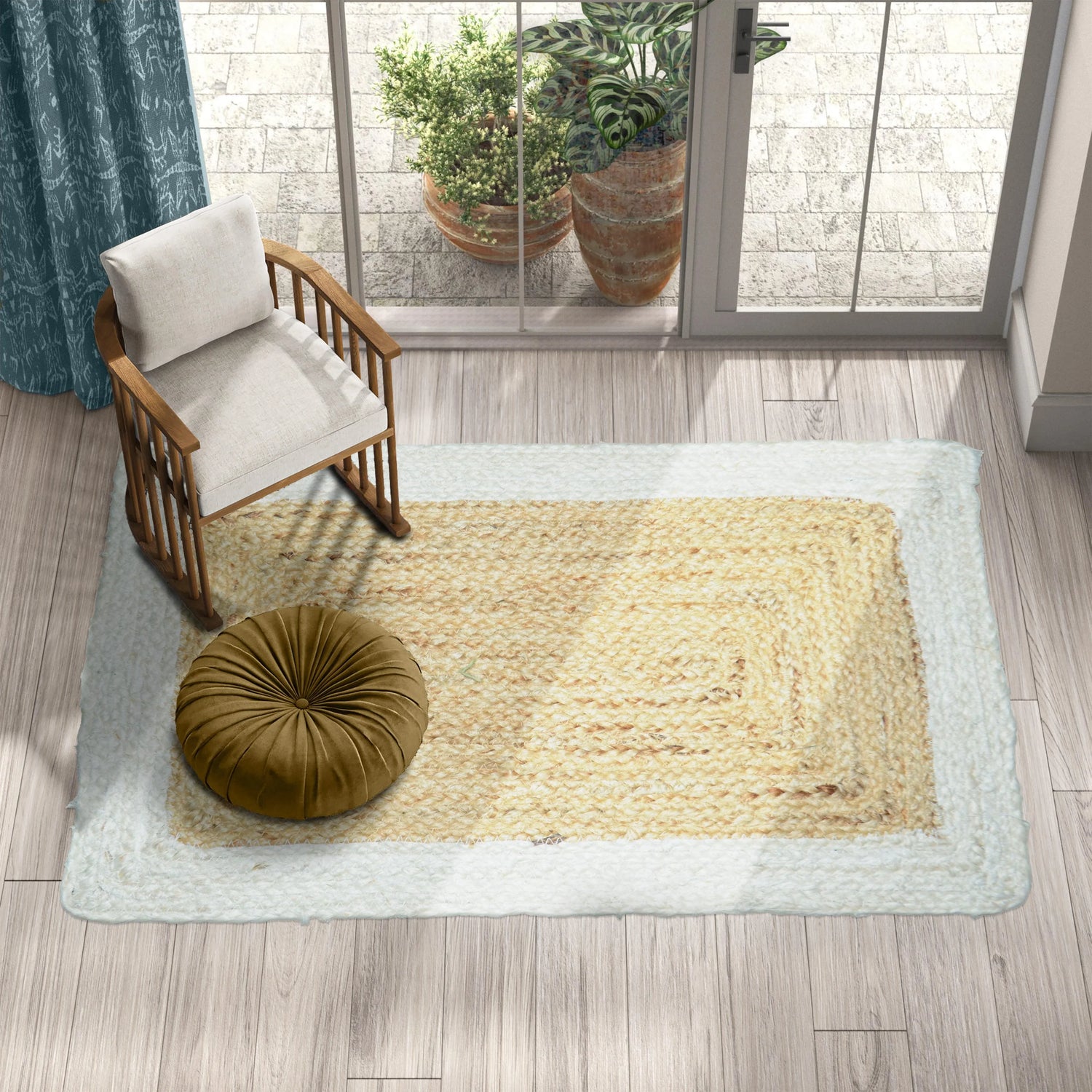 Handmade Jute Braided Rug FAROOKHT Jute Rug F-JU-004