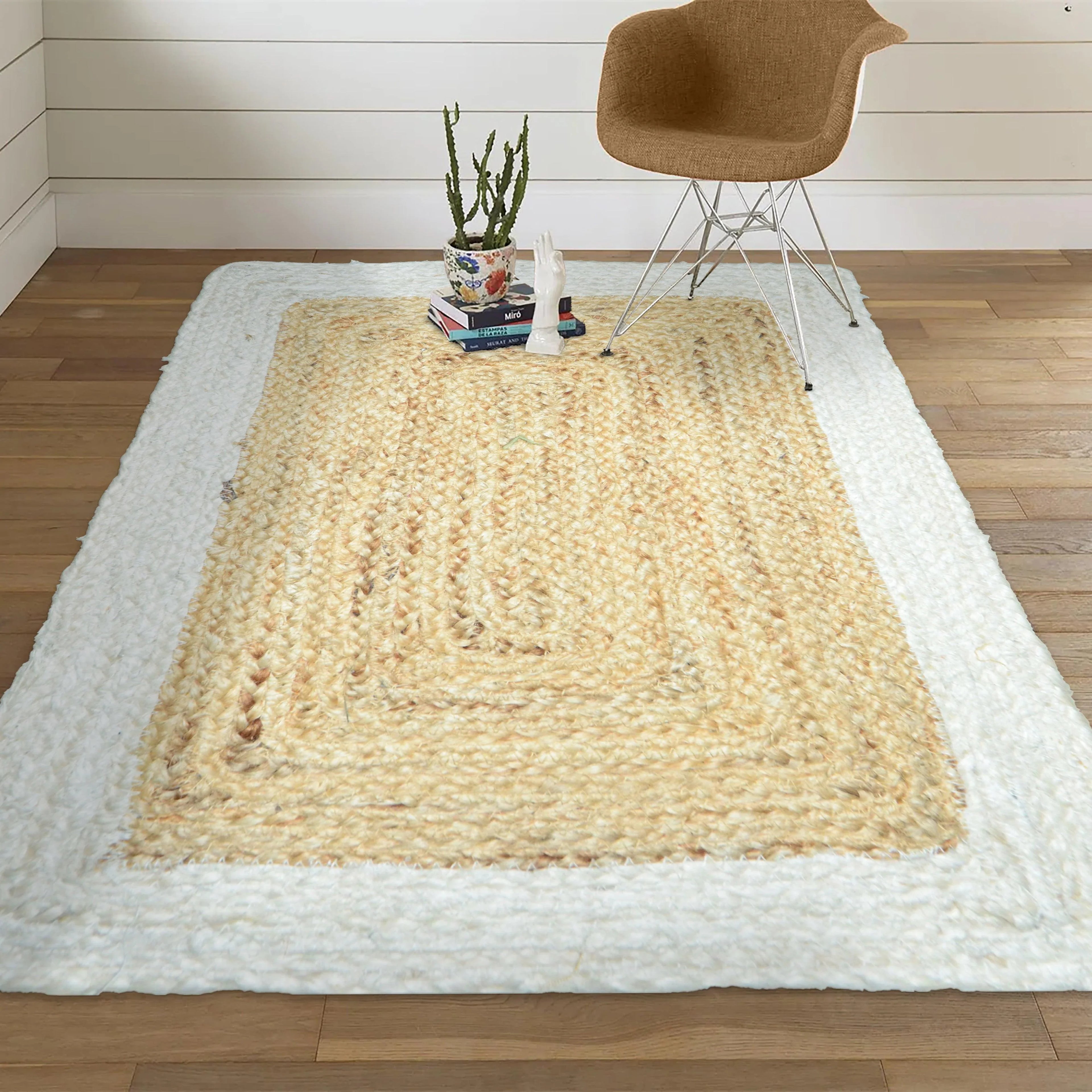 Handmade Jute Braided Rug FAROOKHT Jute Rug F-JU-004