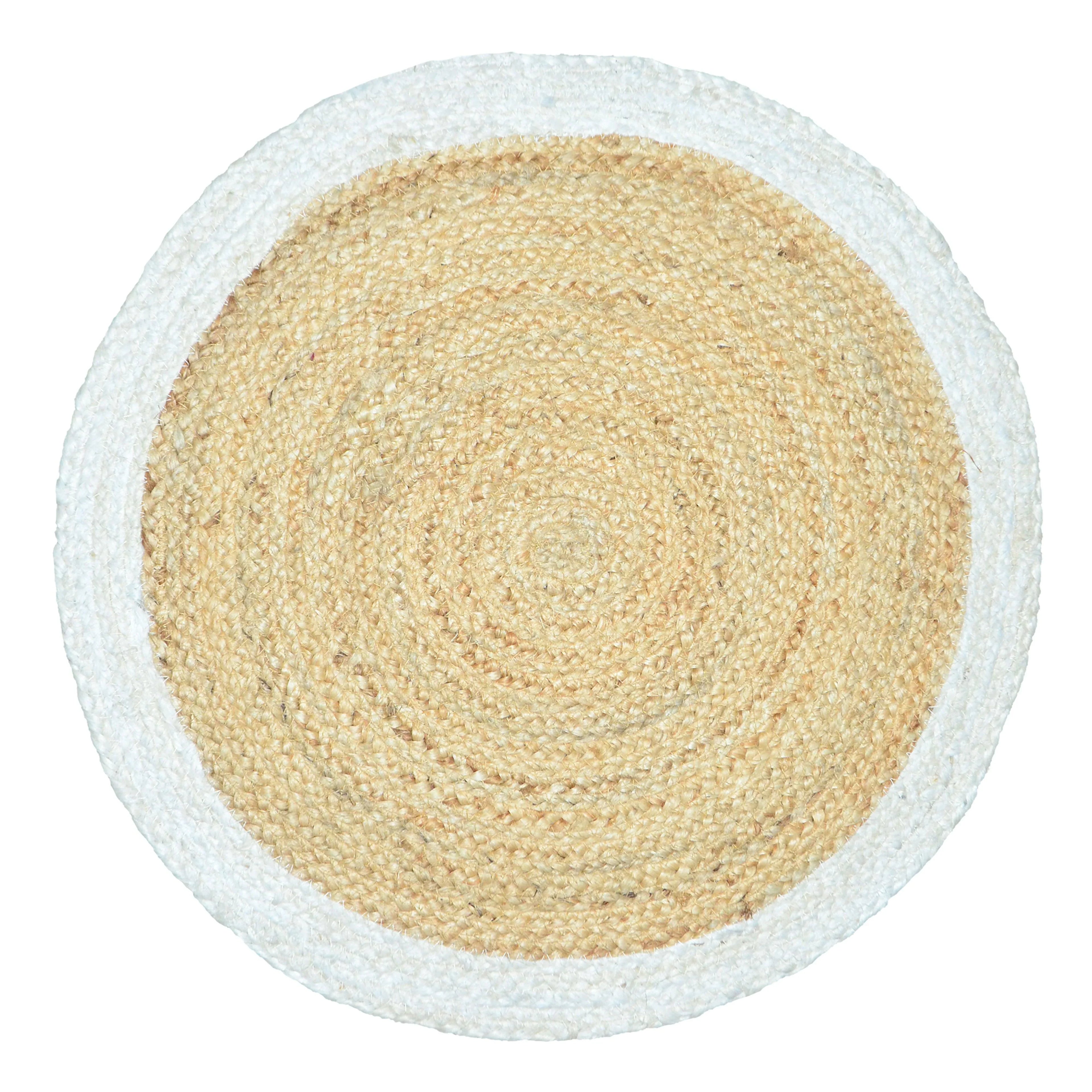 Handmade Braided Round Jute Rug F-JU-005