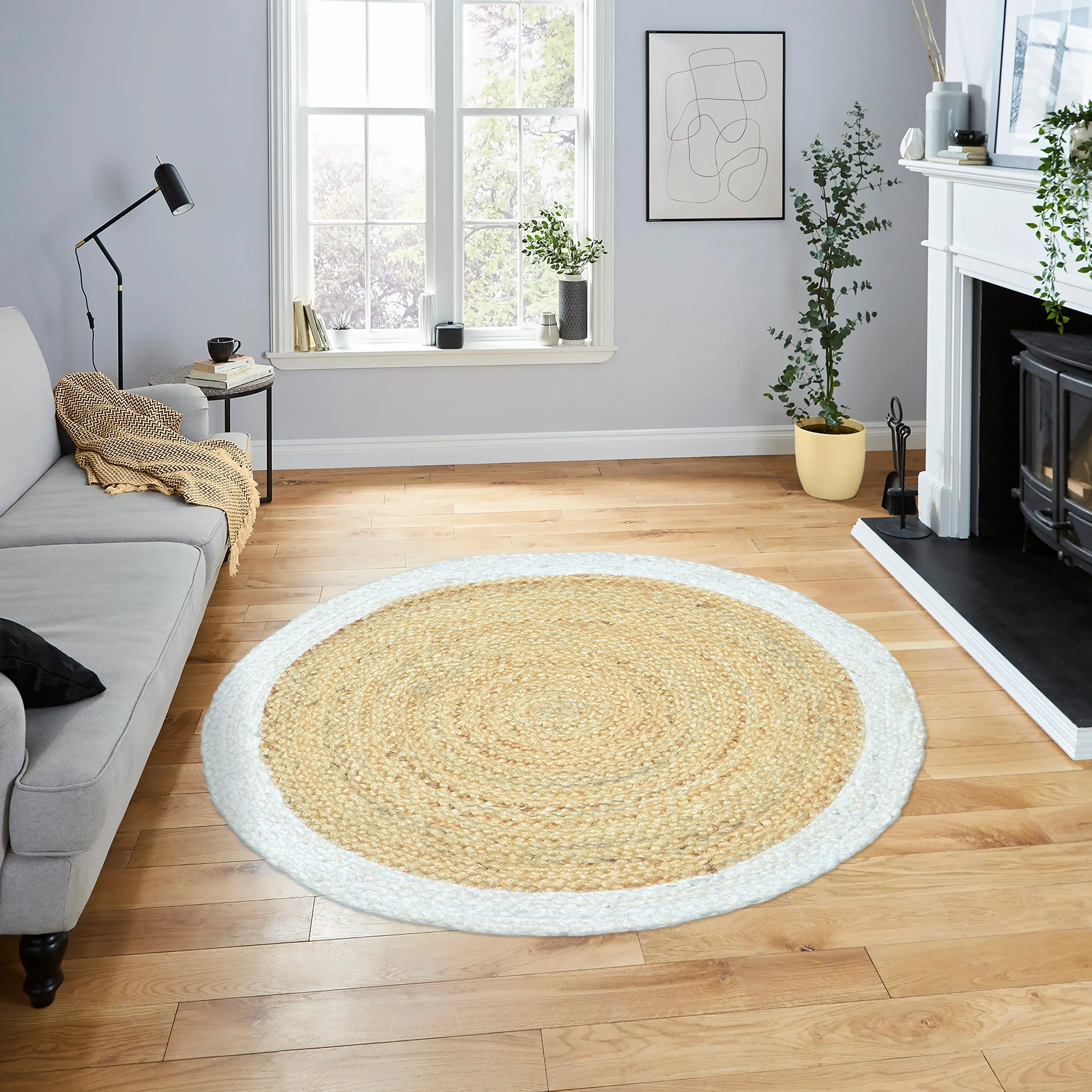 Handmade Braided Round Jute Rug F-JU-005