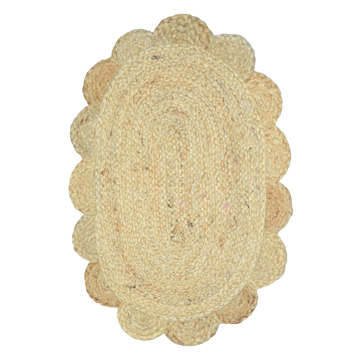 Braided Natural Jute Rug for Living Spaces - FAROOKHT F-JU-007