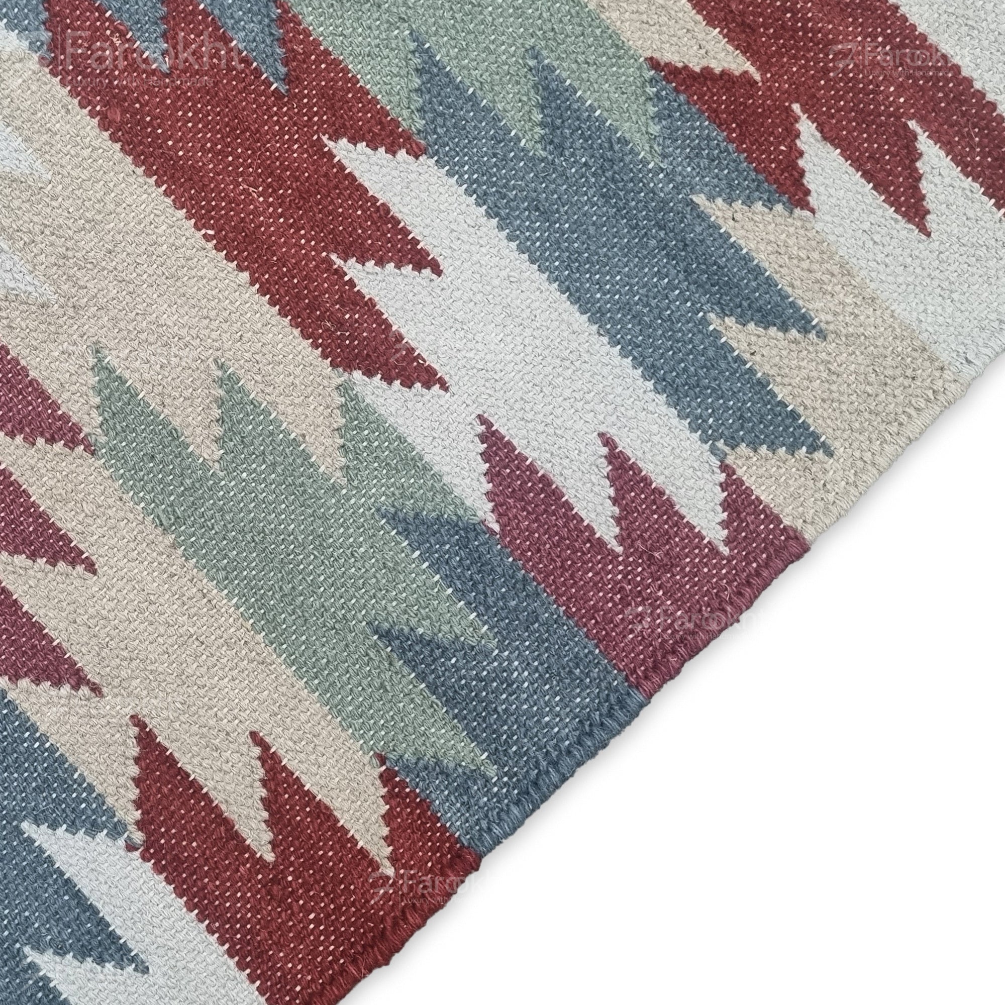 Pastel Chevron Handwoven Kilim Rug