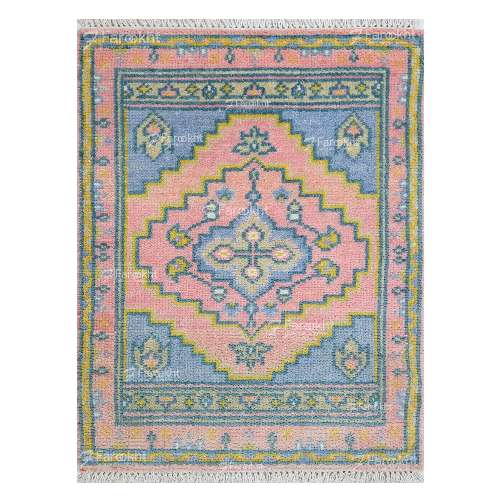 Hand Knotted Oushak Carpet and Rugs 019