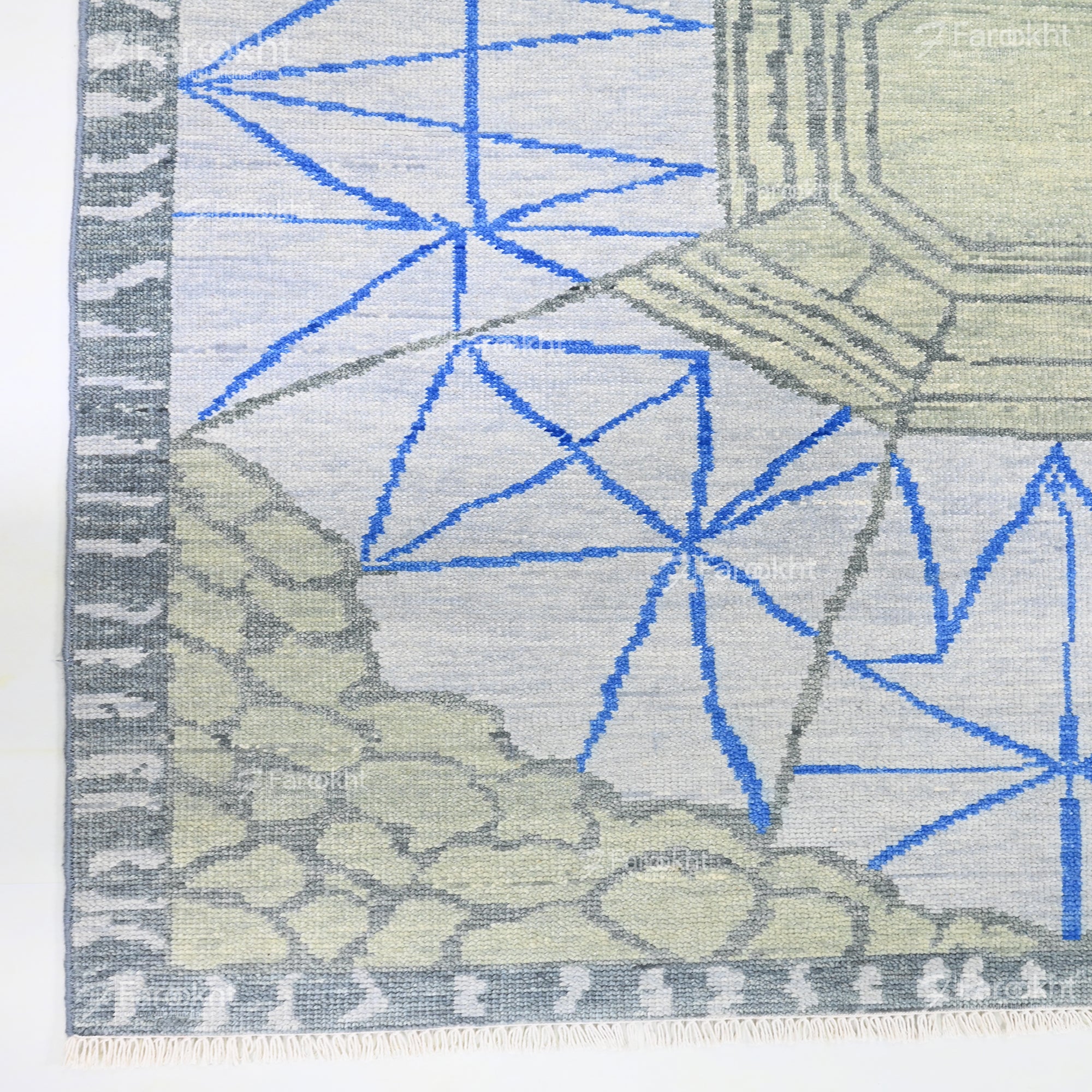 Hand Knotted Oushak Carpet and Rugs 023