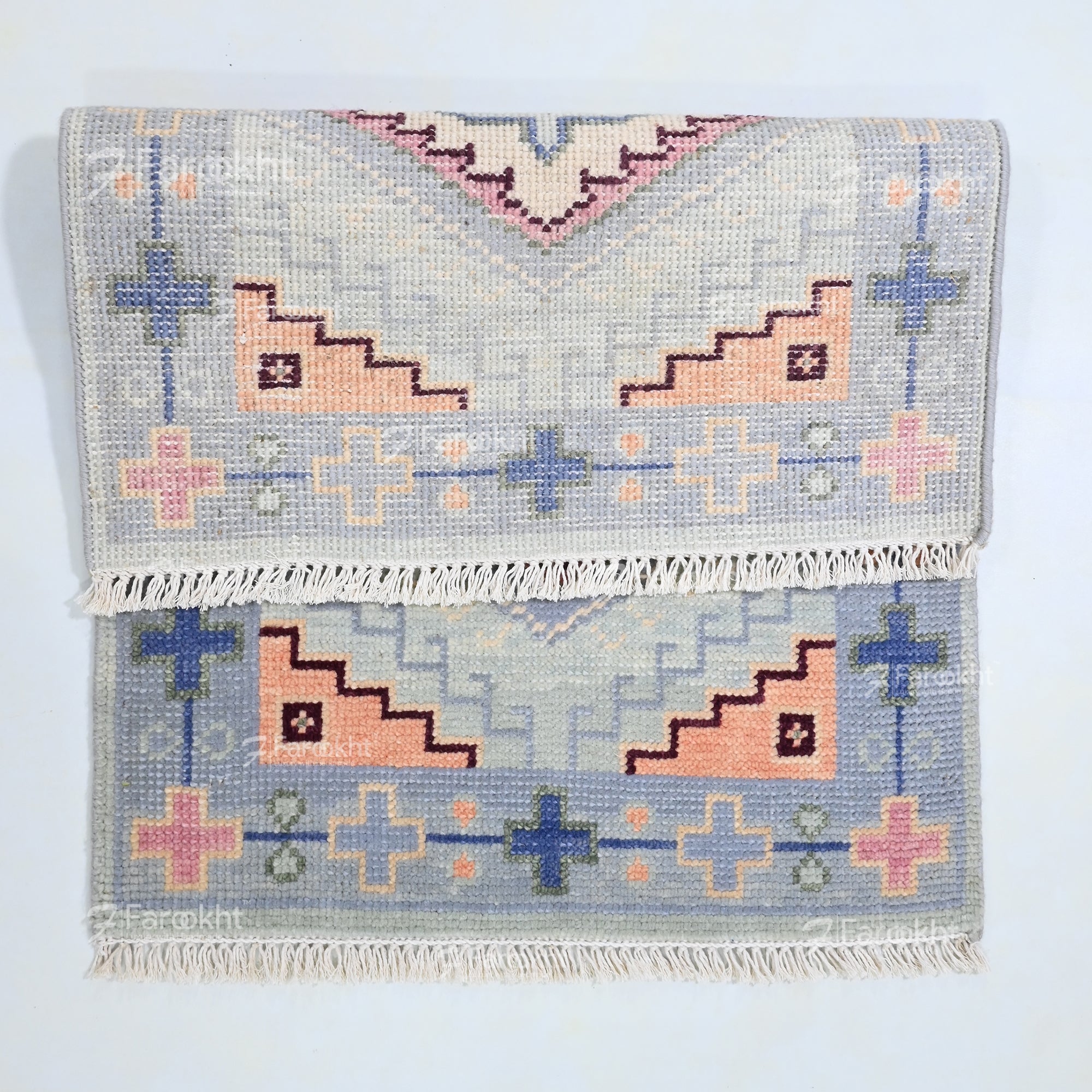 Hand Knotted Oushak Carpet and Rugs 018