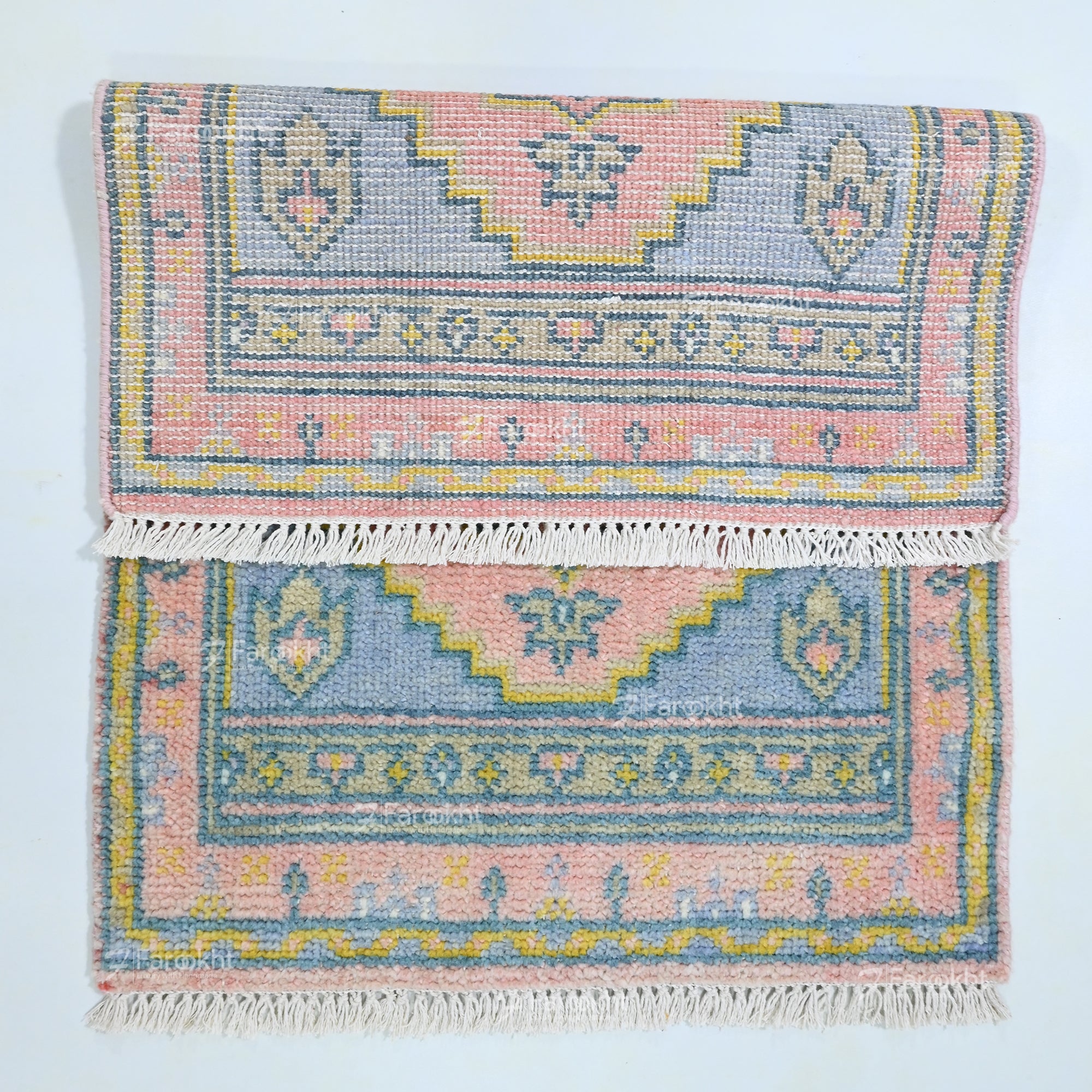 Hand Knotted Oushak Carpet and Rugs 019