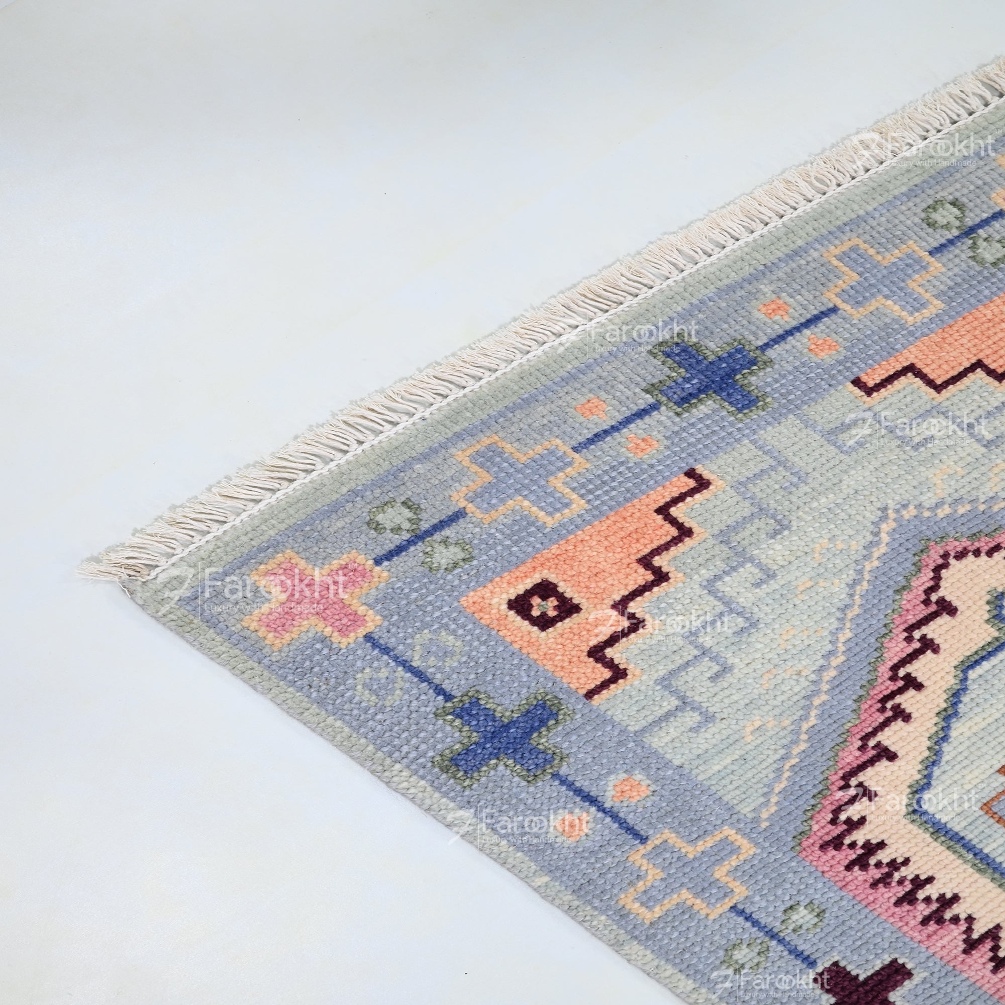 Hand Knotted Oushak Carpet and Rugs 018