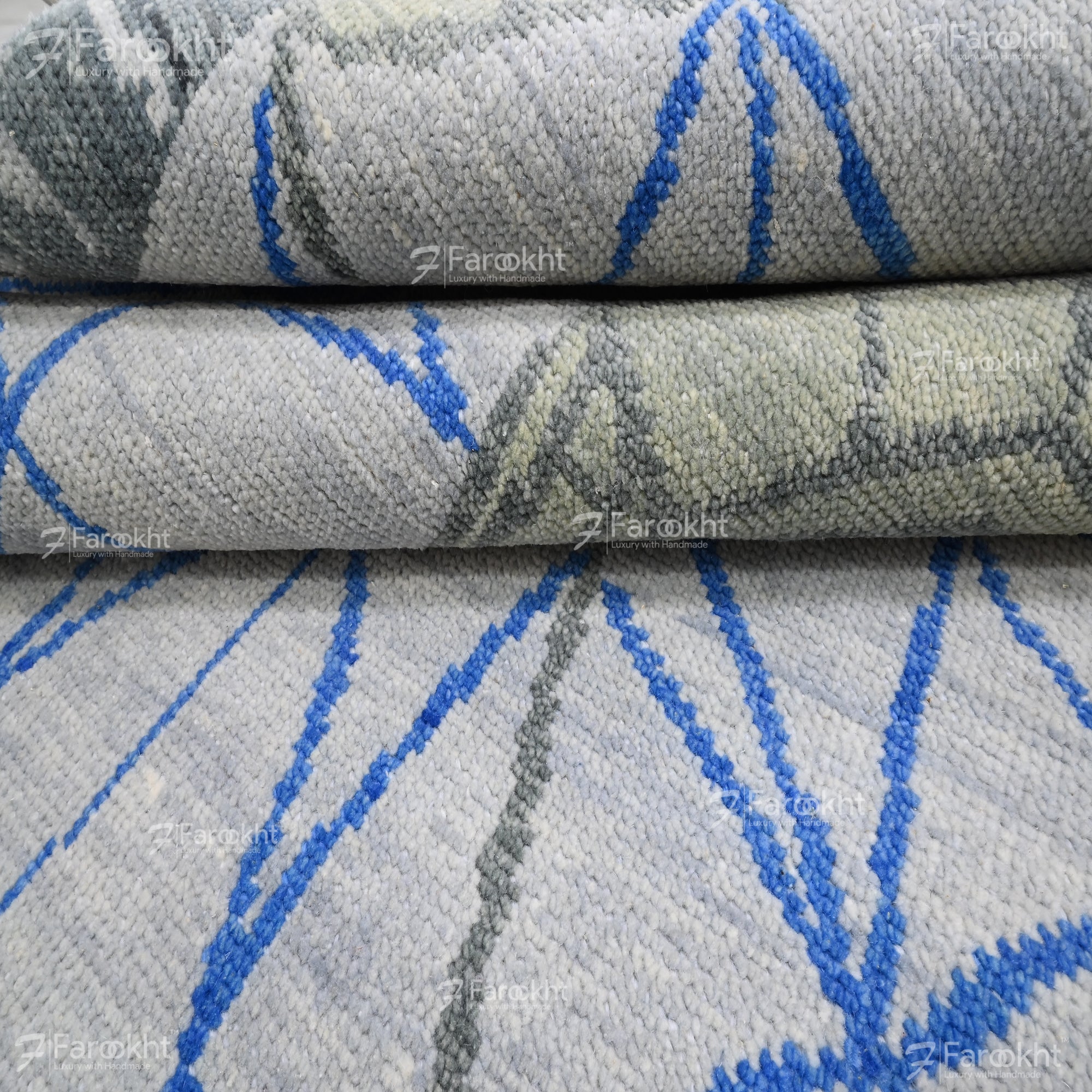 Hand Knotted Oushak Carpet and Rugs 023