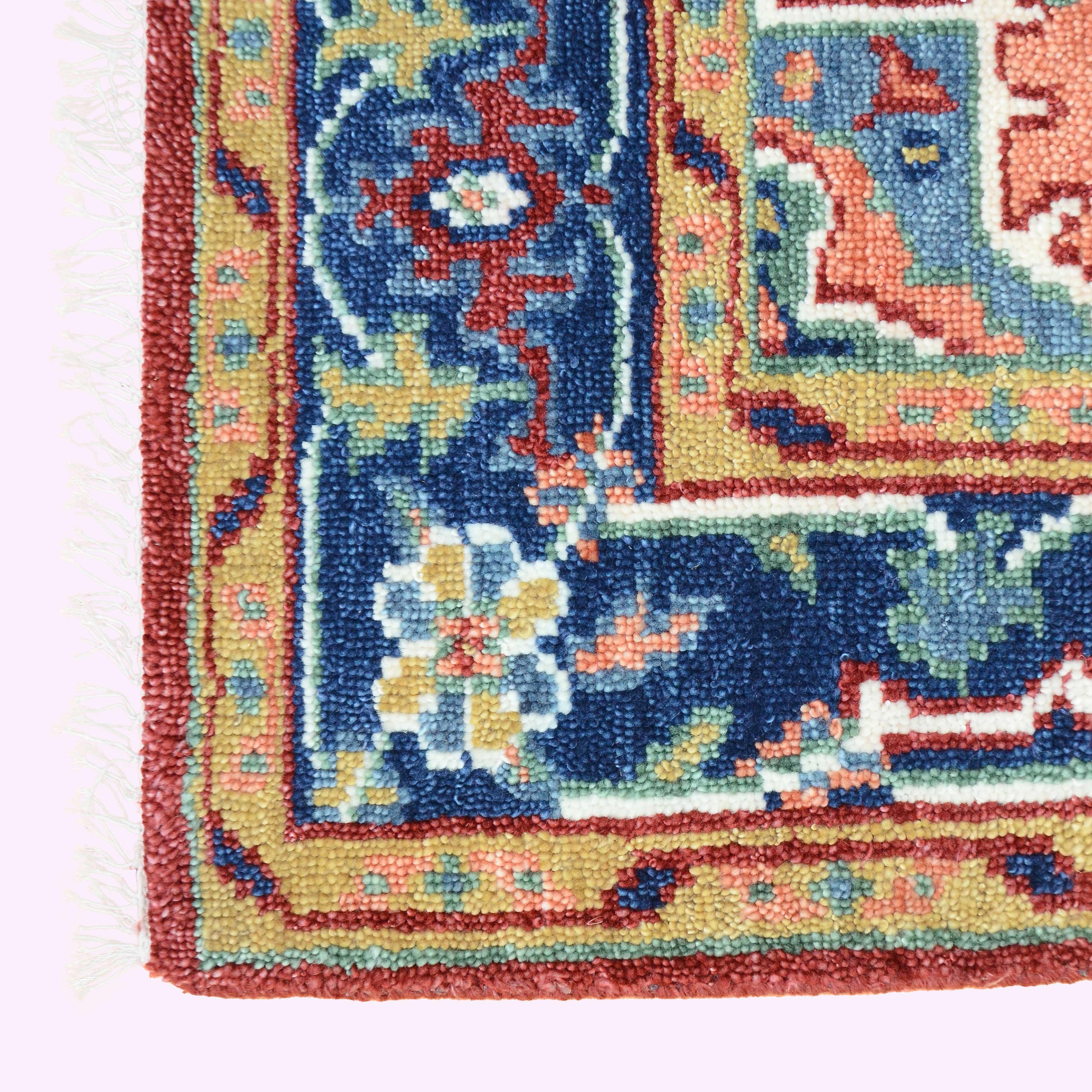 Hand Knotted Oushak Carpet and Rugs F-HKOU-004 b