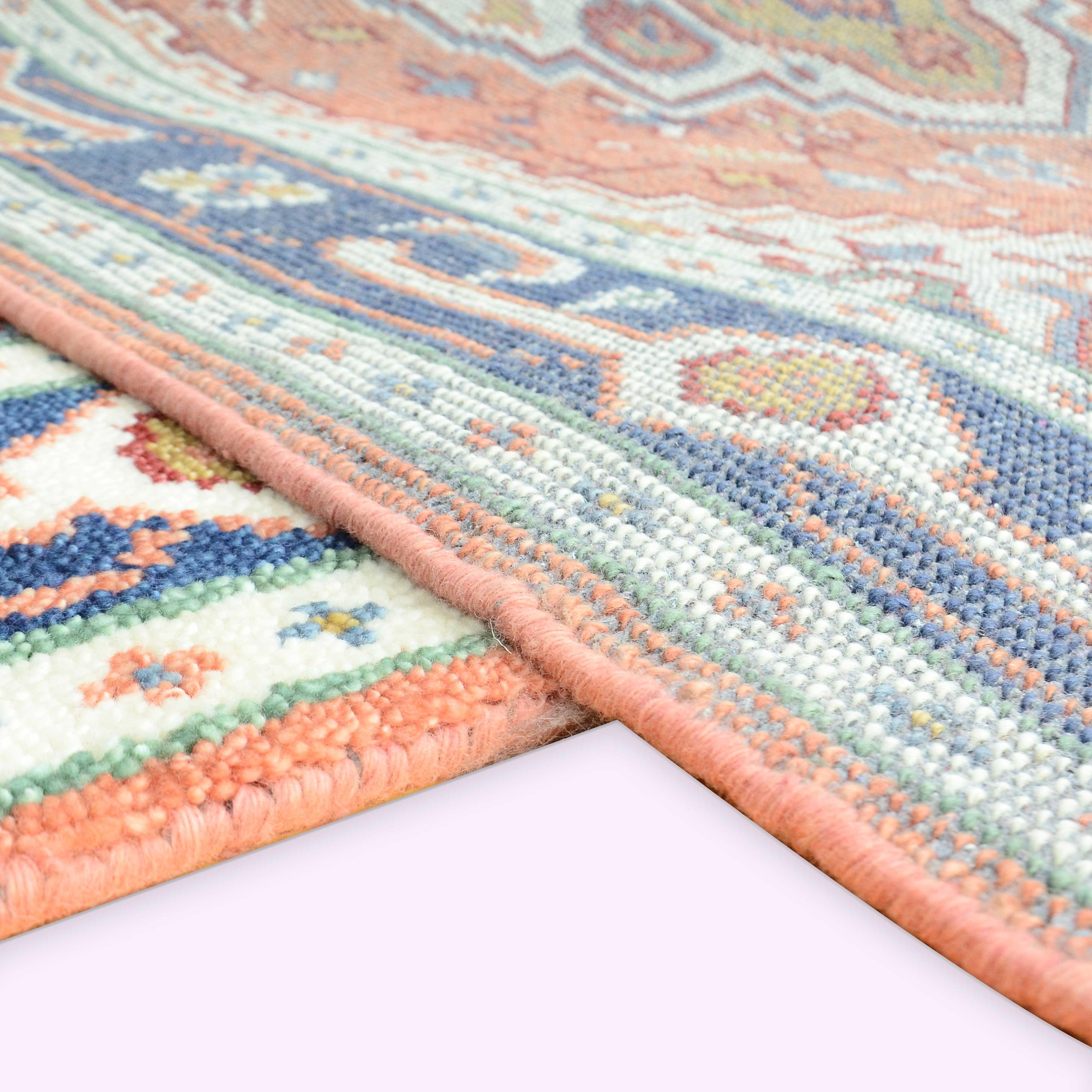 Hand-Knotted Oushak Wool Rugs F-HKOU-007