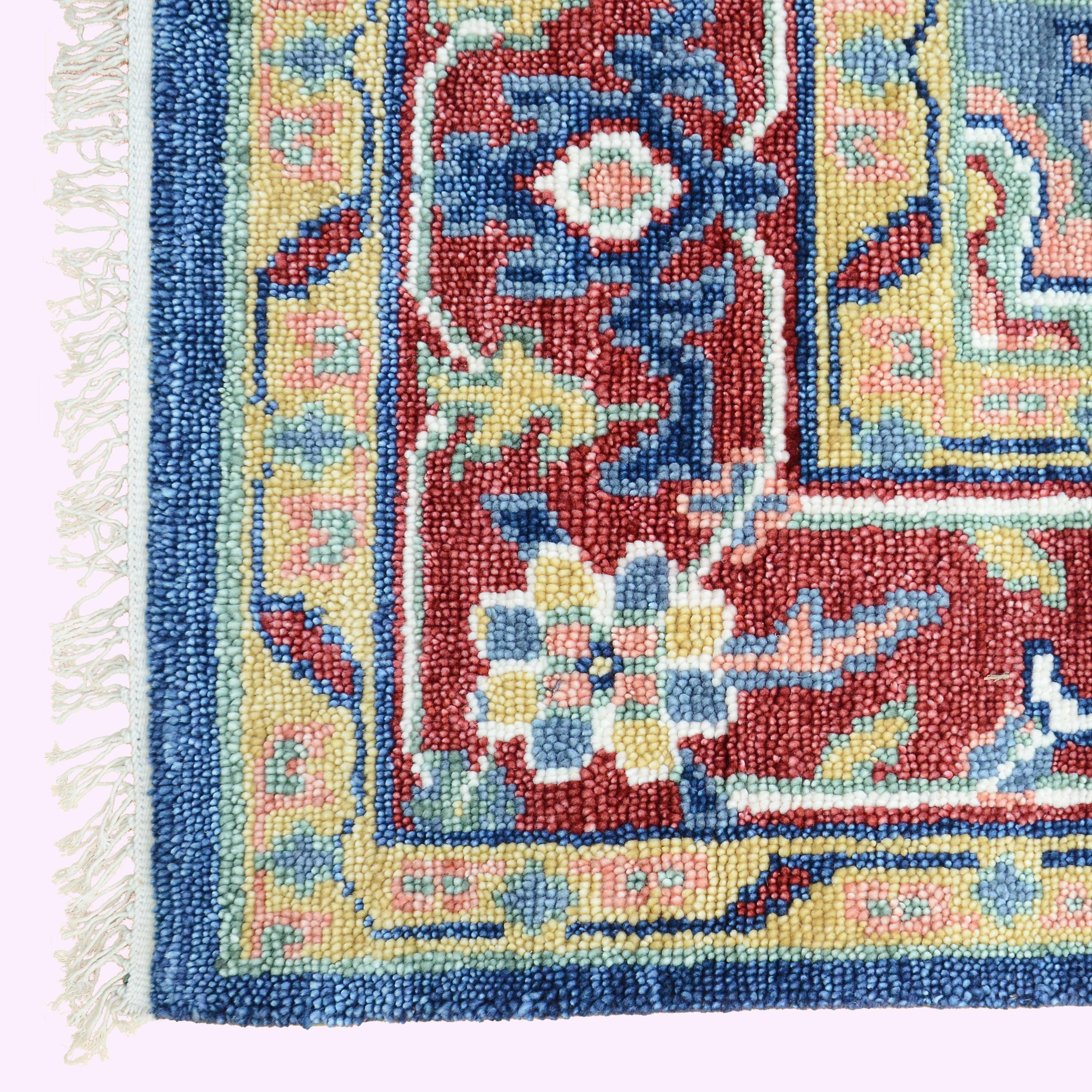 Hand Knotted Oushak Carpet and Rugs F-HKOU-010 b