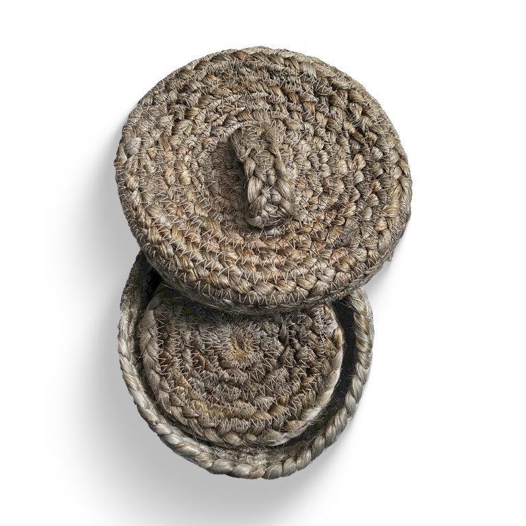 8a5a1e-8b.myshopify.com Water Hyacinth Placemats Set of 6 Jute Table Mats Farmhouse Boho Style 6x6 Inch | FPMG005