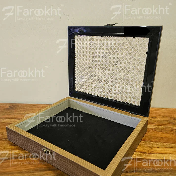 Handwoven Rattan Storage Box – Natural Organizer for Home & Office