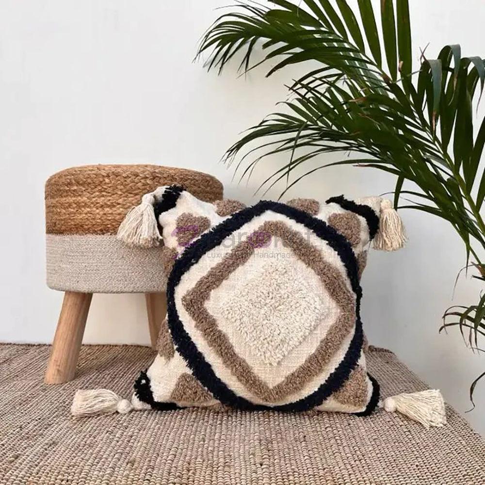 8a5a1e-8b.myshopify.com Handmade Cotton Tufted Cushion-Decorative Pillow For Sofa, Bed Or Lounge 16x16 inch | FCU0011