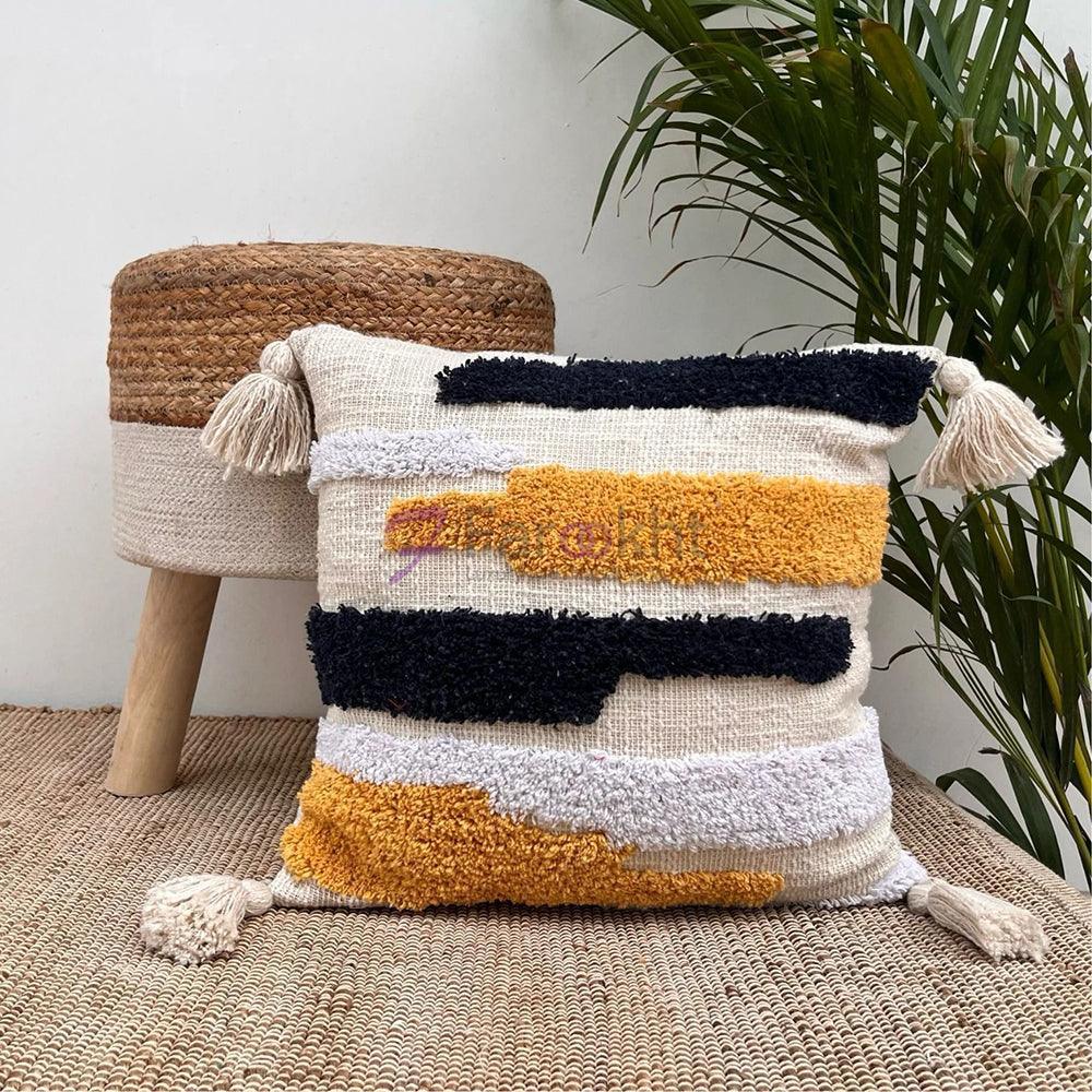 8a5a1e-8b.myshopify.com Handmade Cotton Tufted Cushion-Decorative Pillow For Sofa, Bed Or Lounge 16x16 inch | FCU0014