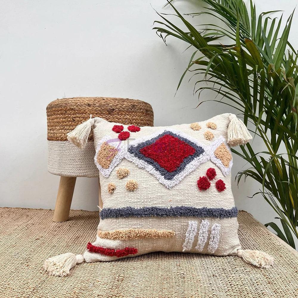 8a5a1e-8b.myshopify.com Handmade Cotton Tufted Cushion-Decorative Pillow For Sofa, Bed Or Lounge 16x16 inch | FCU0016