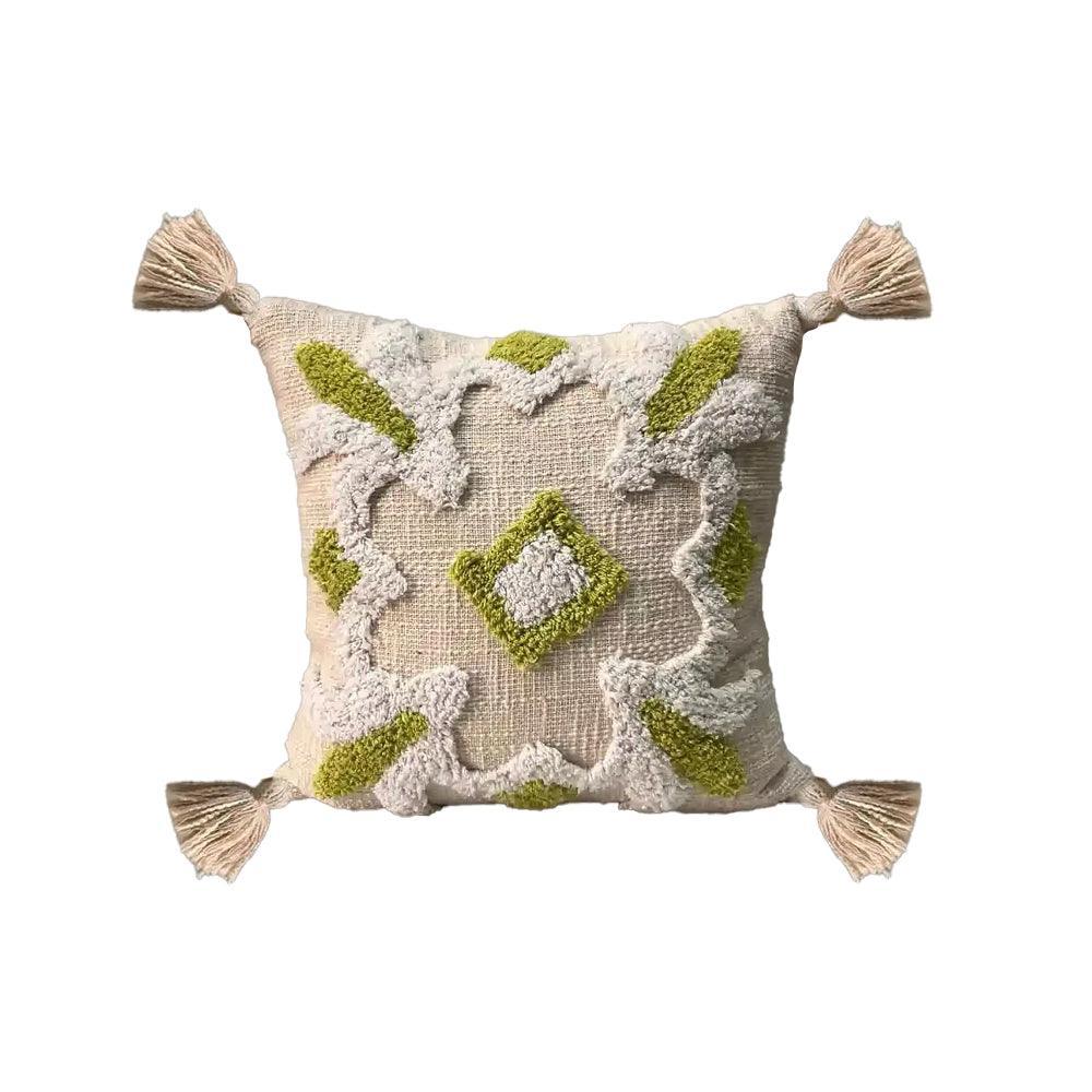 8a5a1e-8b.myshopify.com Handmade Cotton Tufted Cushion-Decorative Pillow For Sofa, Bed Or Lounge 16x16 inch | FCU0019