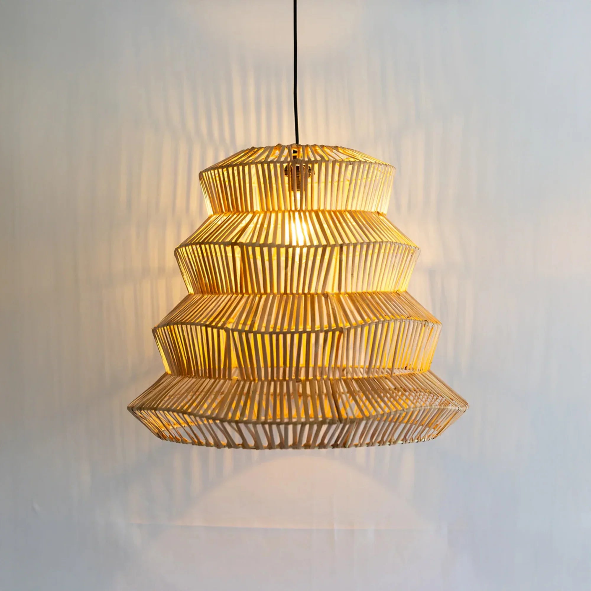 Handcrafted Zig Zag Lampshade – Modern Geometric Lighting for Table or Pendant Fixtures