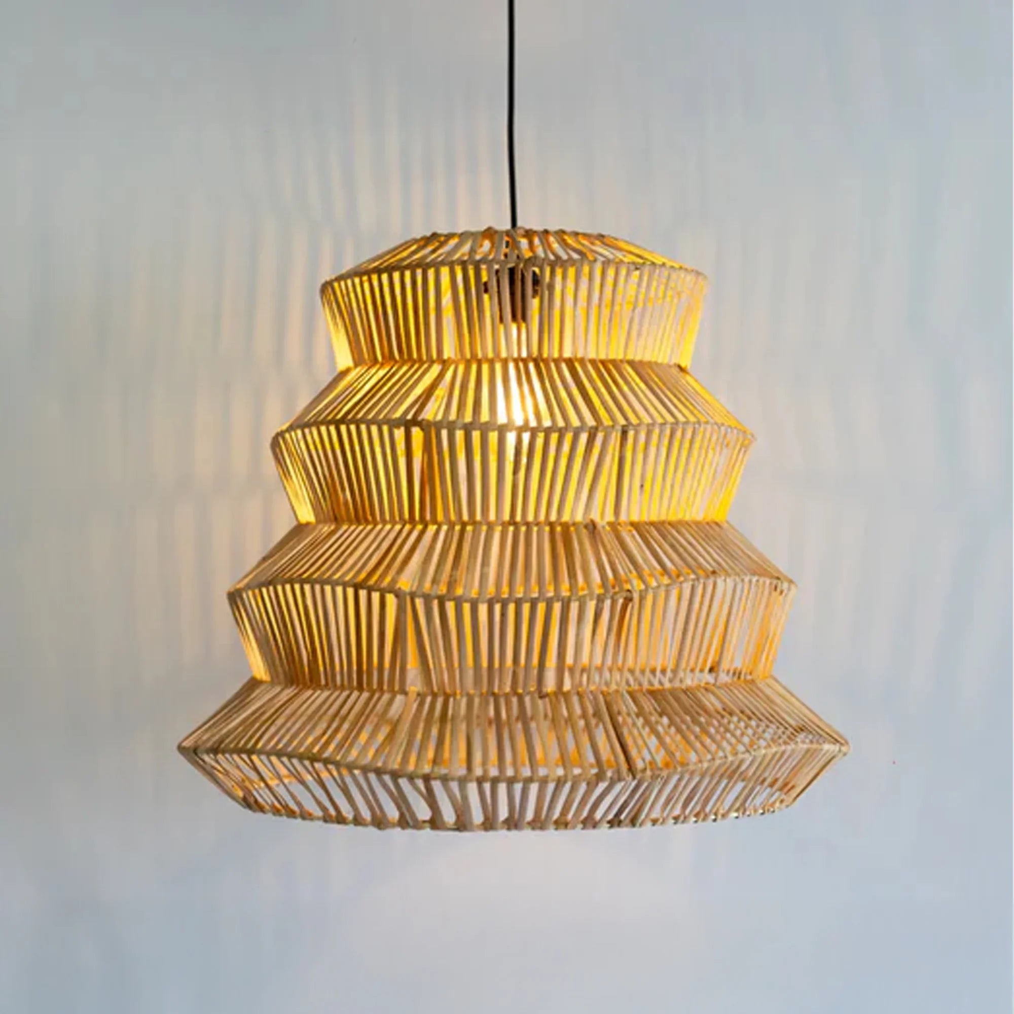 Handcrafted Zig Zag Lampshade – Modern Geometric Lighting for Table or Pendant Fixtures
