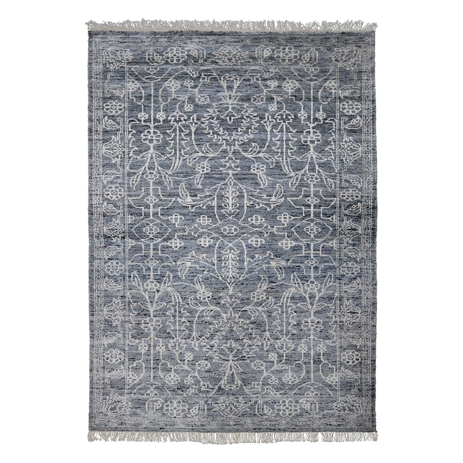 Premium Ivory Wool Area Rug | Hand-Knotted Wool Rug 6x9 ‰ÛÒ Rugs-F-HKIN-004