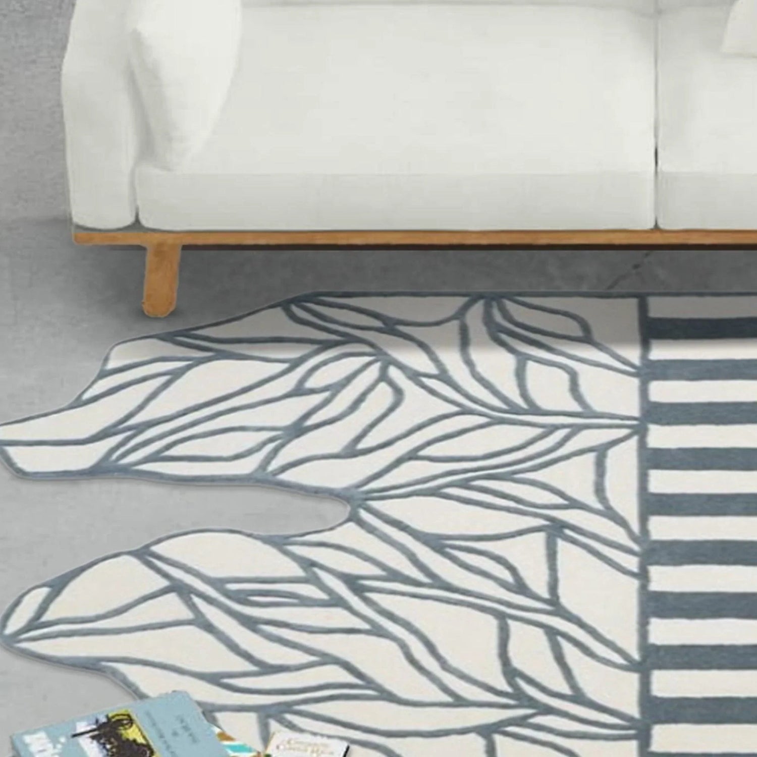 Striped Rug for Living Spaces | F-HT-015 - Farookht
