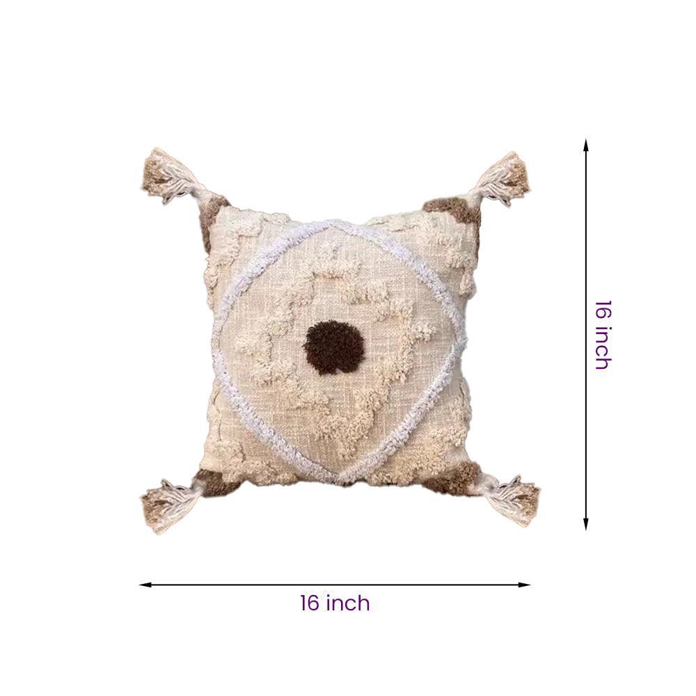 8a5a1e-8b.myshopify.com Handmade Cotton Tufted Cushion-Decorative Pillow For Sofa, Bed Or Lounge 16x16 inch | FCU0010