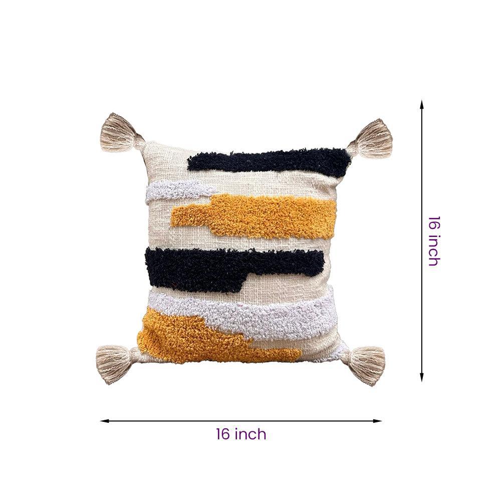 8a5a1e-8b.myshopify.com Handmade Cotton Tufted Cushion-Decorative Pillow For Sofa, Bed Or Lounge 16x16 inch | FCU0014
