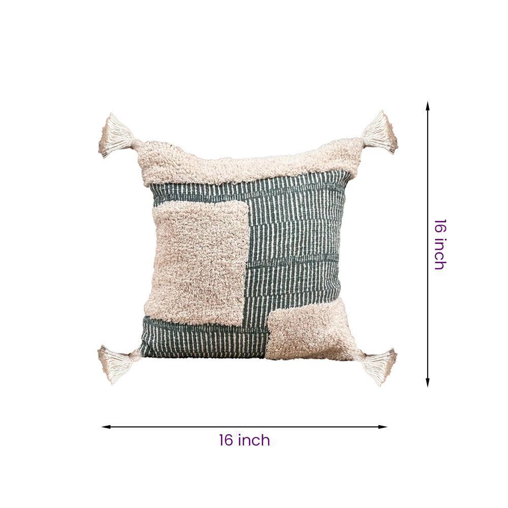 8a5a1e-8b.myshopify.com Handmade Cotton Tufted Cushion-Decorative Pillow For Sofa, Bed Or Lounge 16x16 inch | FCU0004