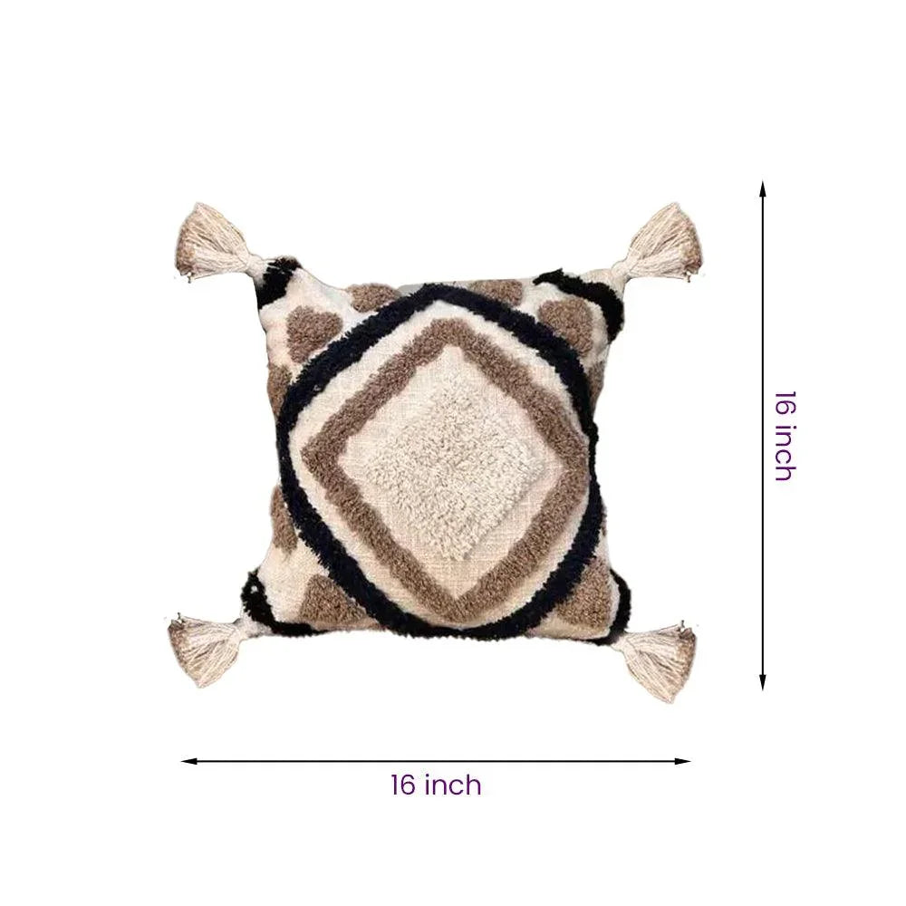8a5a1e-8b.myshopify.com Handmade Cotton Tufted Cushion-Decorative Pillow For Sofa, Bed Or Lounge 16x16 inch | FCU0011