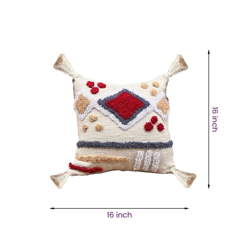 8a5a1e-8b.myshopify.com Handmade Cotton Tufted Cushion-Decorative Pillow For Sofa, Bed Or Lounge 16x16 inch | FCU0016