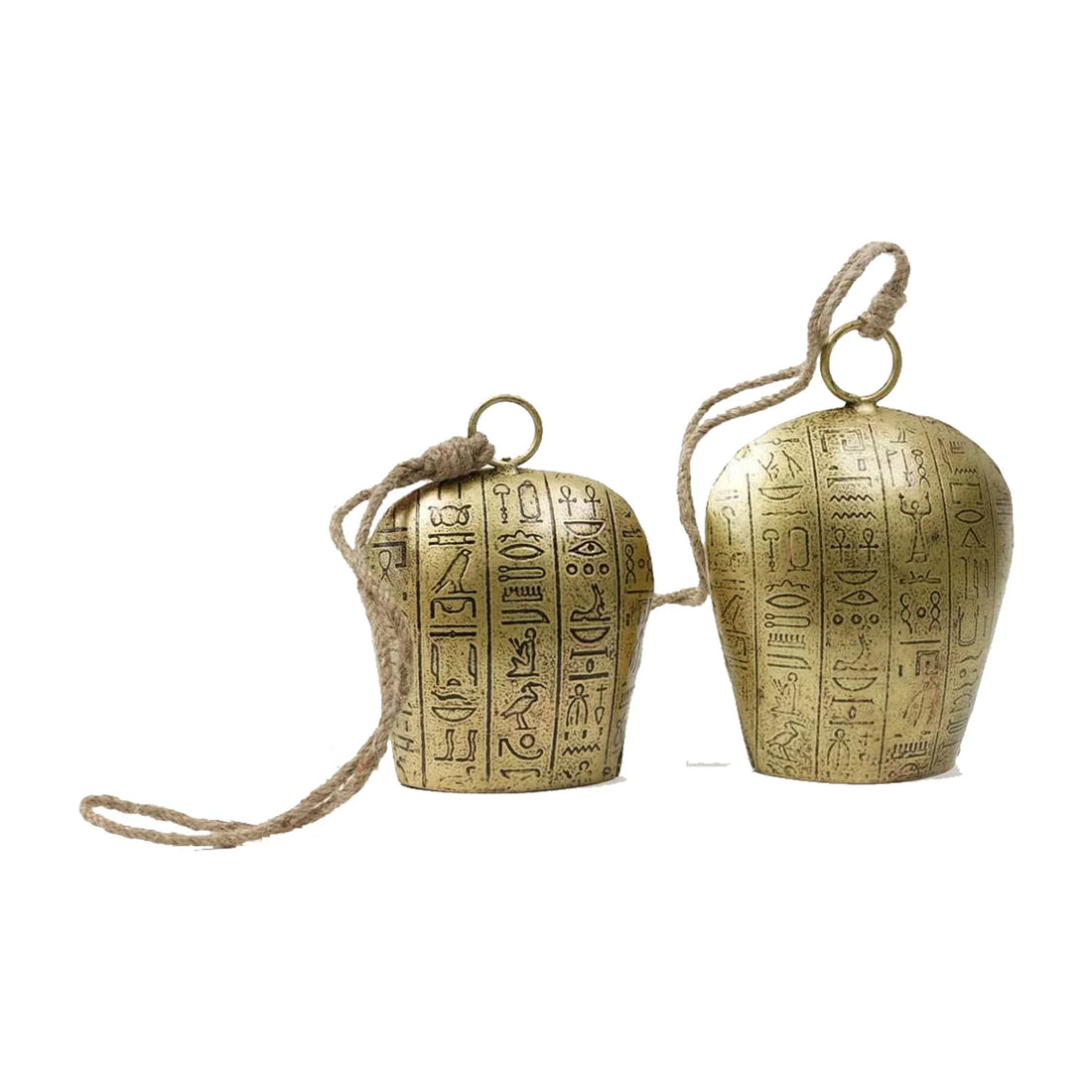 Iron Egyptian Cow Bell Pair – Handcrafted Vintage-Style Decorative Bells